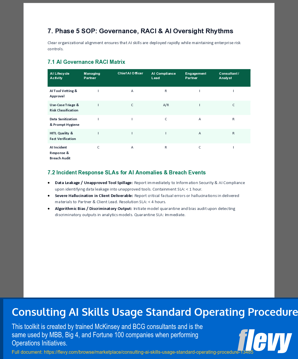 Consulting AI Skills Usage Standard Operating Procedure (10-page Word document) Preview Image
