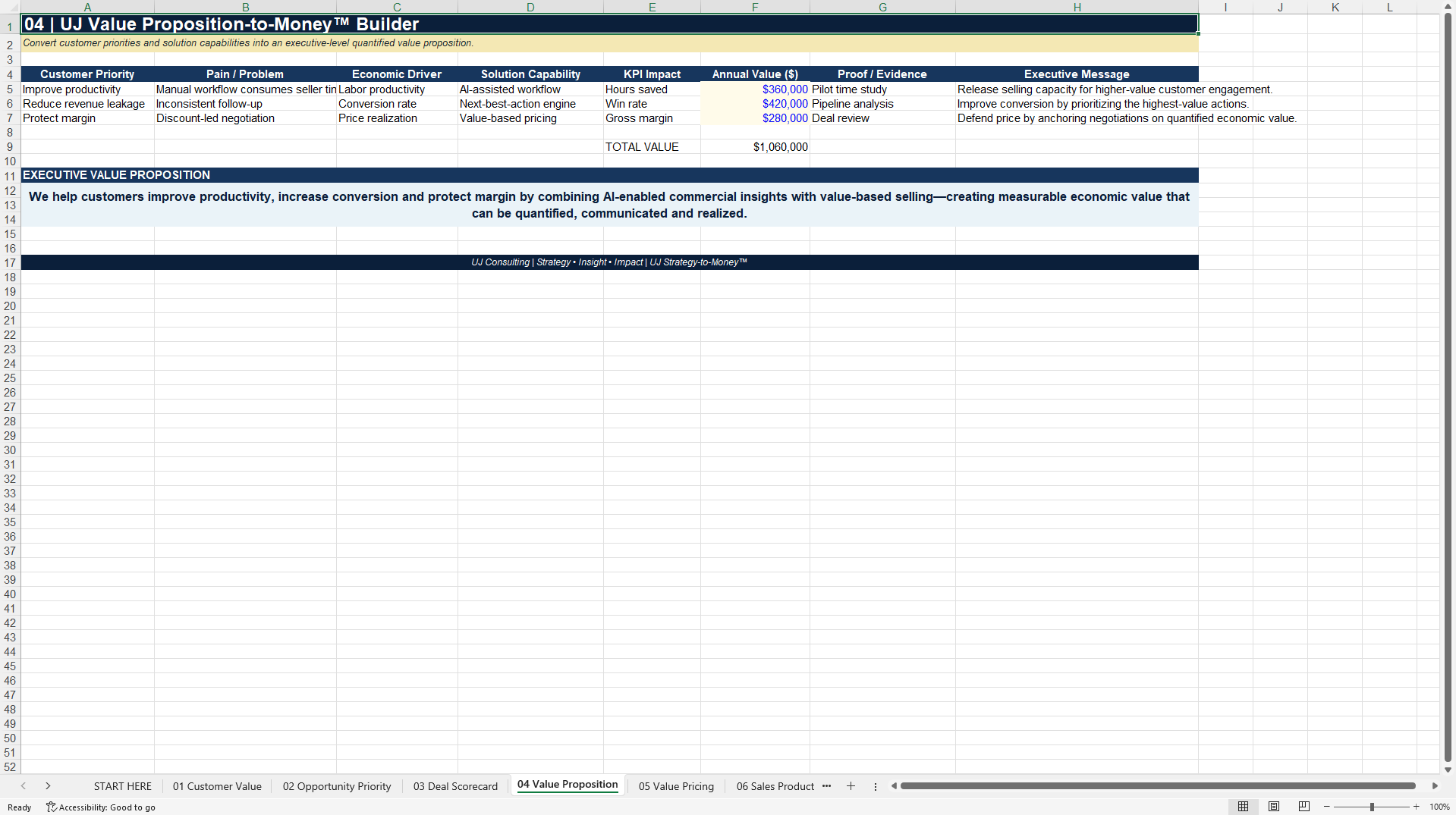 AI-Driven Sales Decision & Financial Value Toolkit 2027 (Excel template (XLSX)) Preview Image