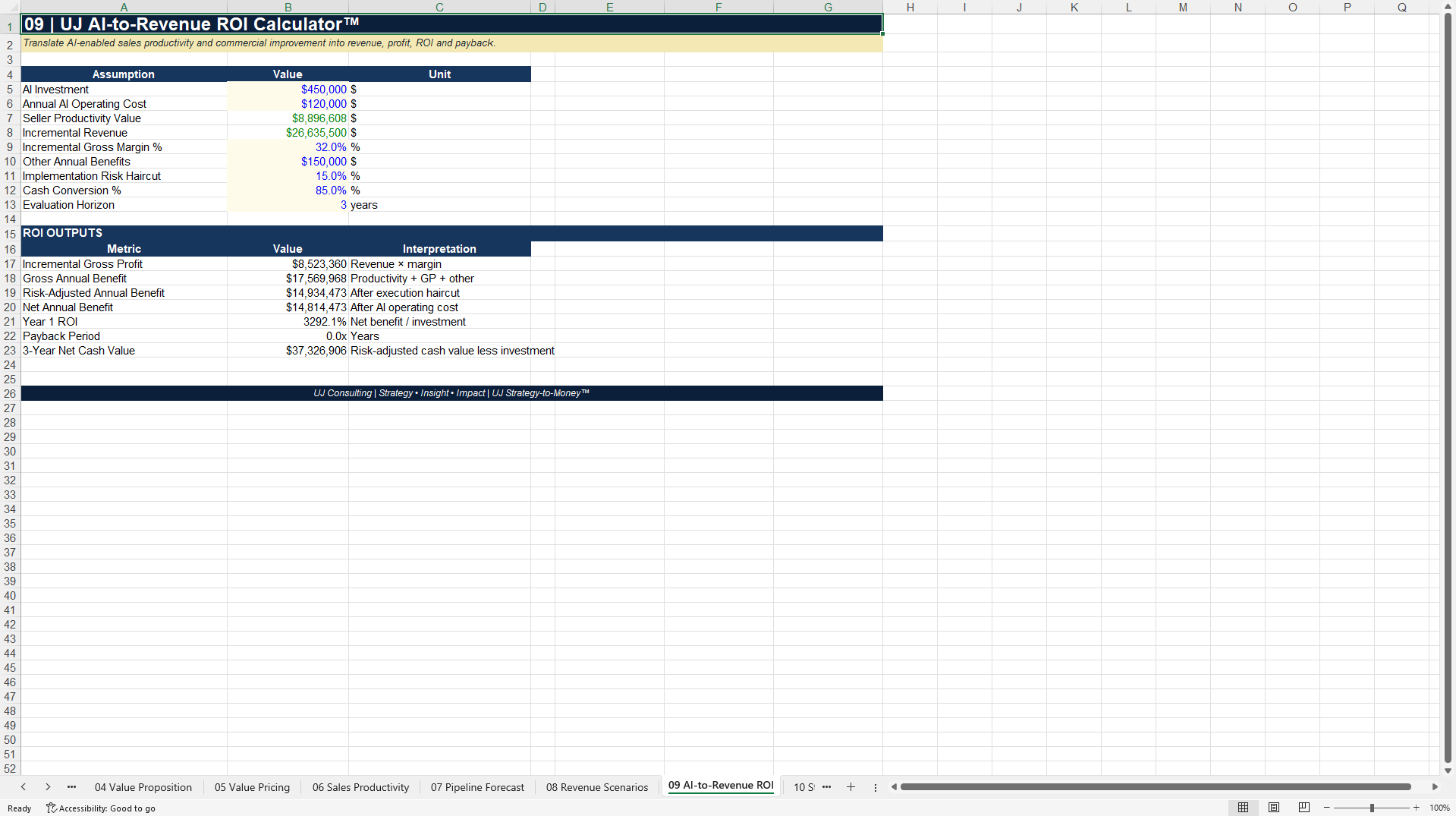 AI-Driven Sales Decision & Financial Value Toolkit 2027 (Excel template (XLSX)) Preview Image