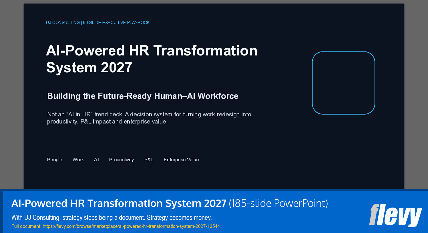 AI-Powered HR Transformation System 2027 (185-slide PPT PowerPoint presentation template (PPTX)) Preview Image