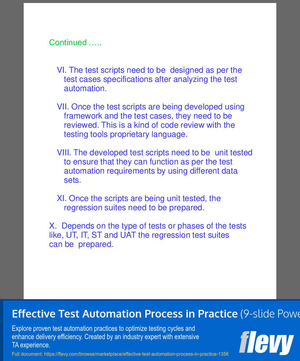 Effective Test Automation Process in Practice (9-slide PPT PowerPoint presentation slide deck (PPT)) Preview Image
