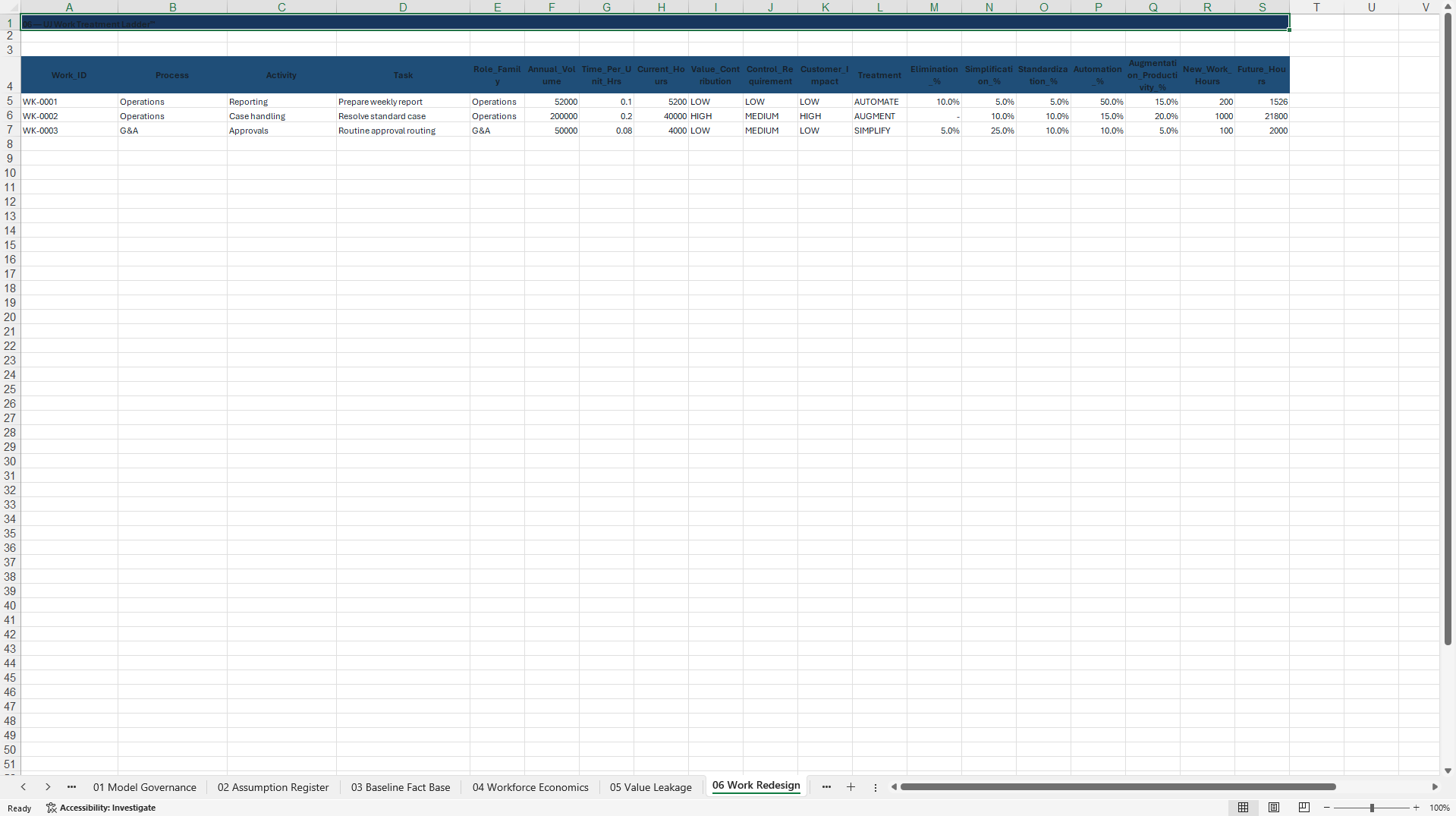 Workforce Value Realization & ROI Decision Engine™ (Excel template (XLSX)) Preview Image