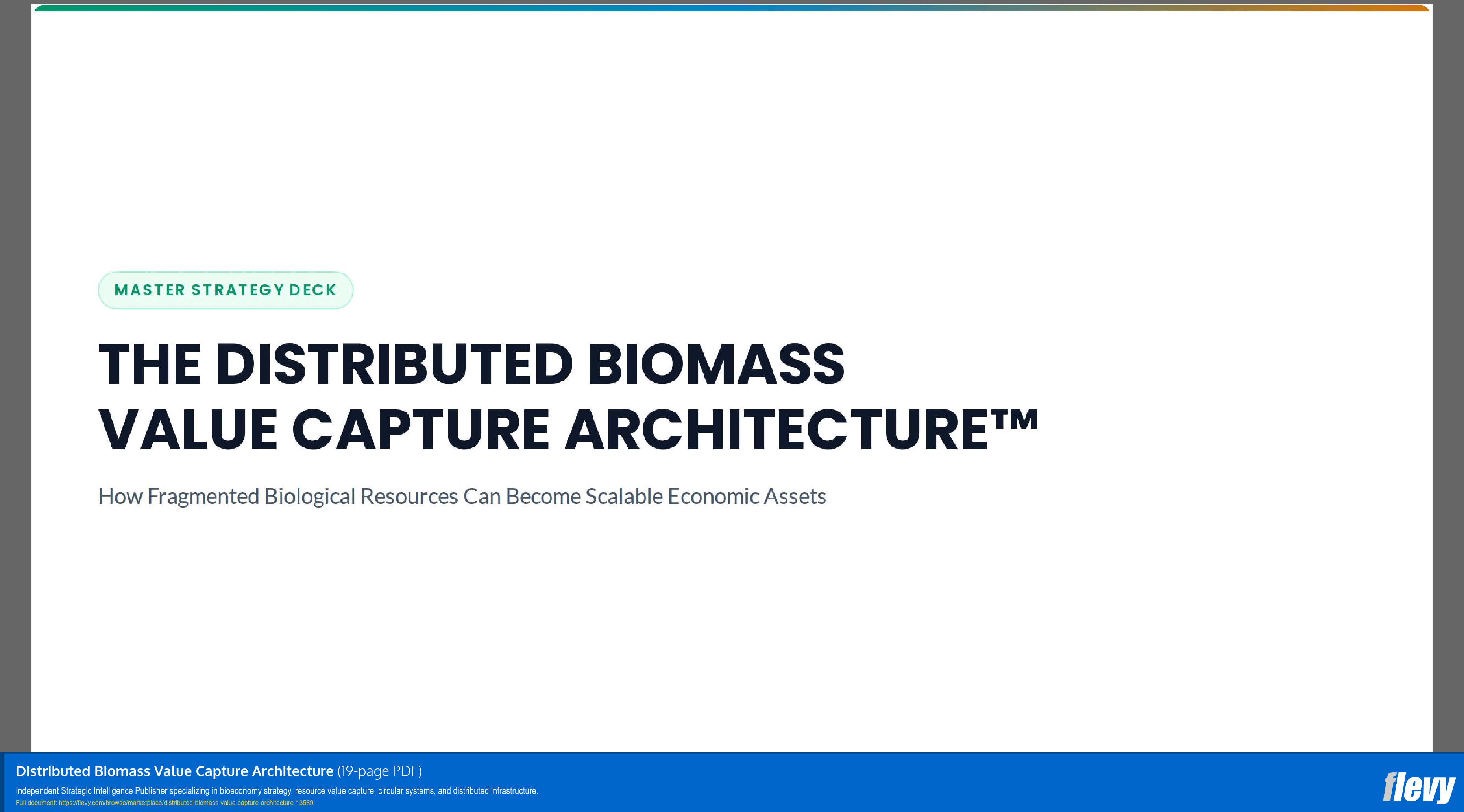 Distributed Biomass Value Capture Architecture (19-page PDF document) Preview Image