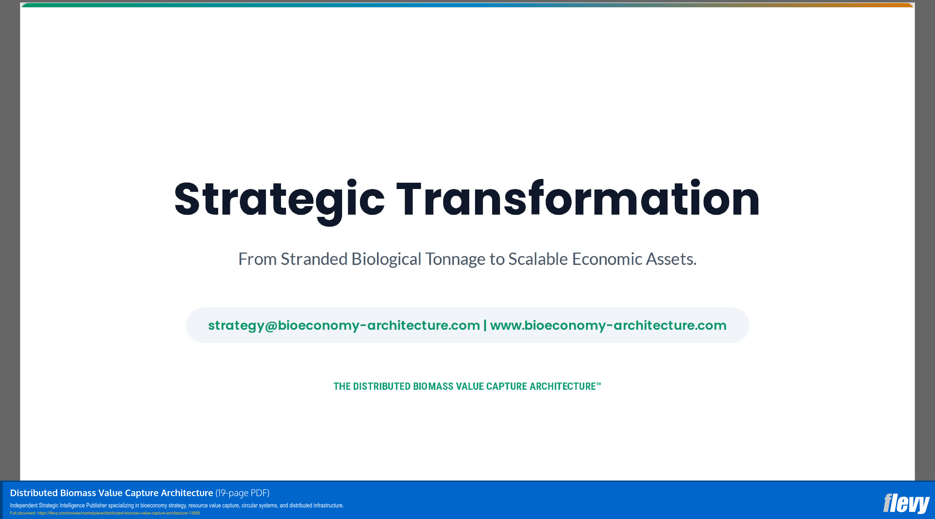 Distributed Biomass Value Capture Architecture (19-page PDF document) Preview Image