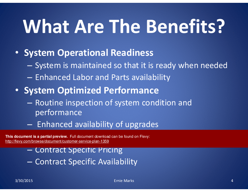 Customer Service Plan (5-slide PowerPoint presentation (PPTX)) Preview Image