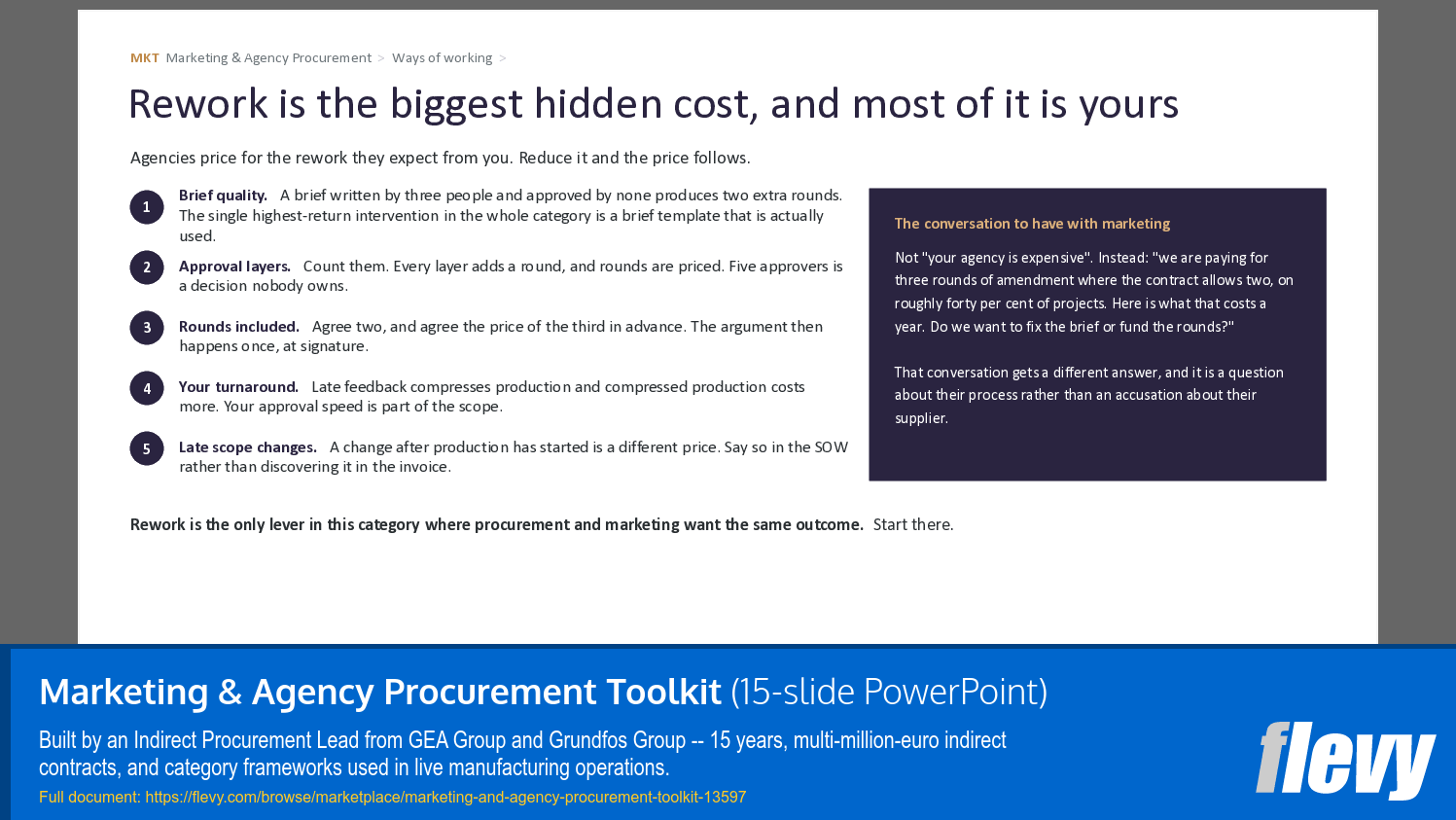 Marketing & Agency Procurement Toolkit (15-slide PPT PowerPoint presentation template (PPTX)) Preview Image