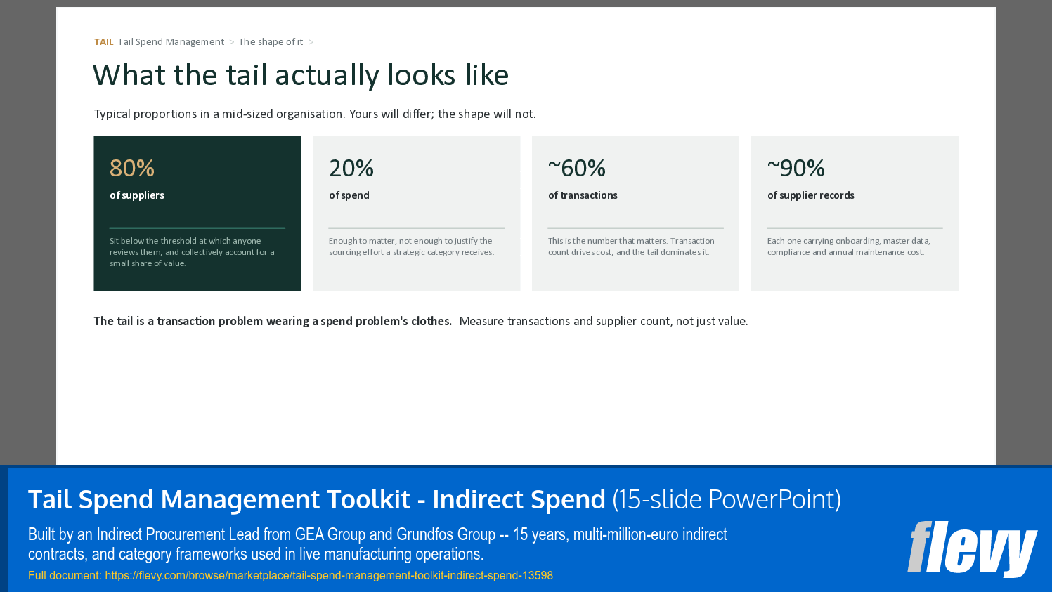 Tail Spend Management Toolkit - Indirect Spend (15-slide PPT PowerPoint presentation template (PPTX)) Preview Image