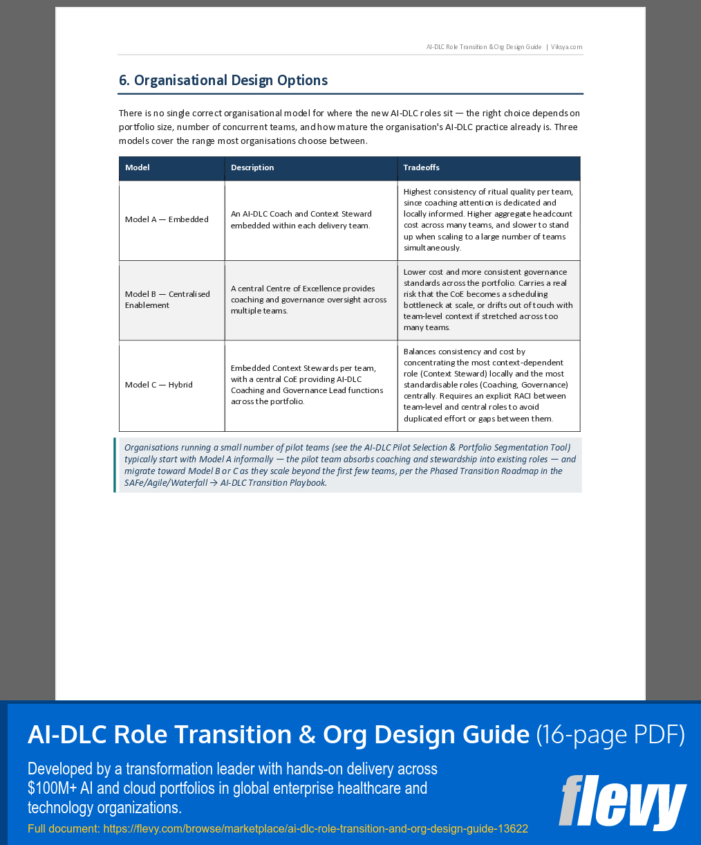 AI-DLC Role Transition & Org Design Guide (16-page PDF document) Preview Image