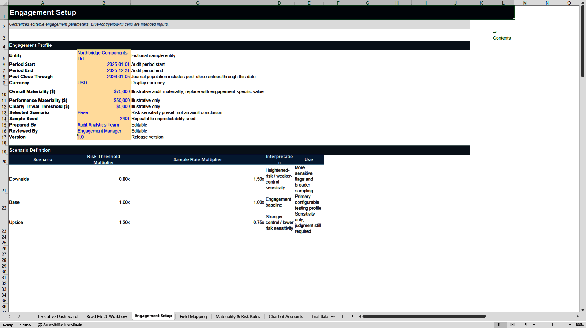 Journal Entry Testing & Fraud Analytics Excel Model (Excel template (XLSX)) Preview Image