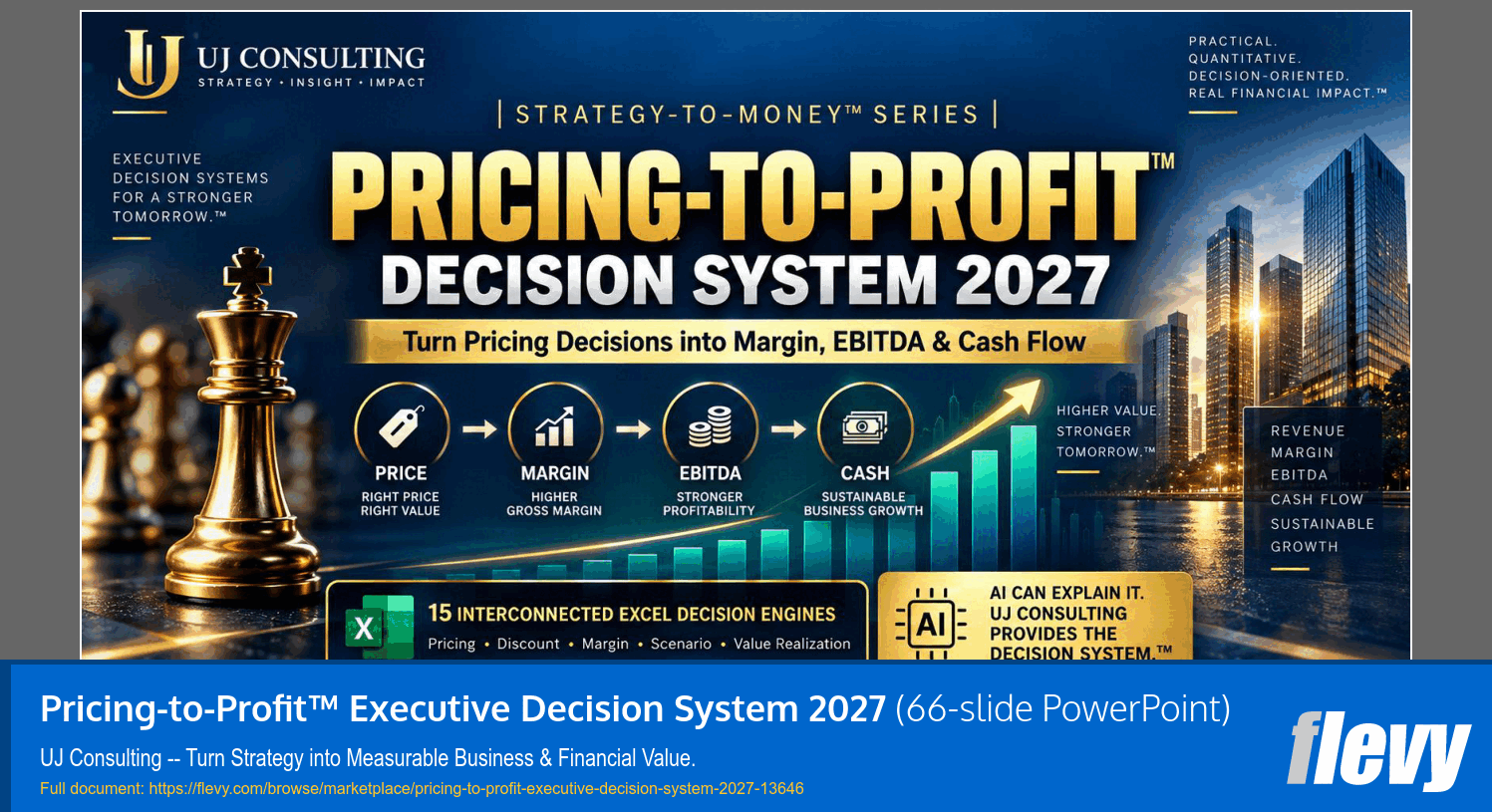 Pricing-to-Profit™ Executive Decision System 2027 (66-slide PPT PowerPoint presentation template (PPTX)) Preview Image