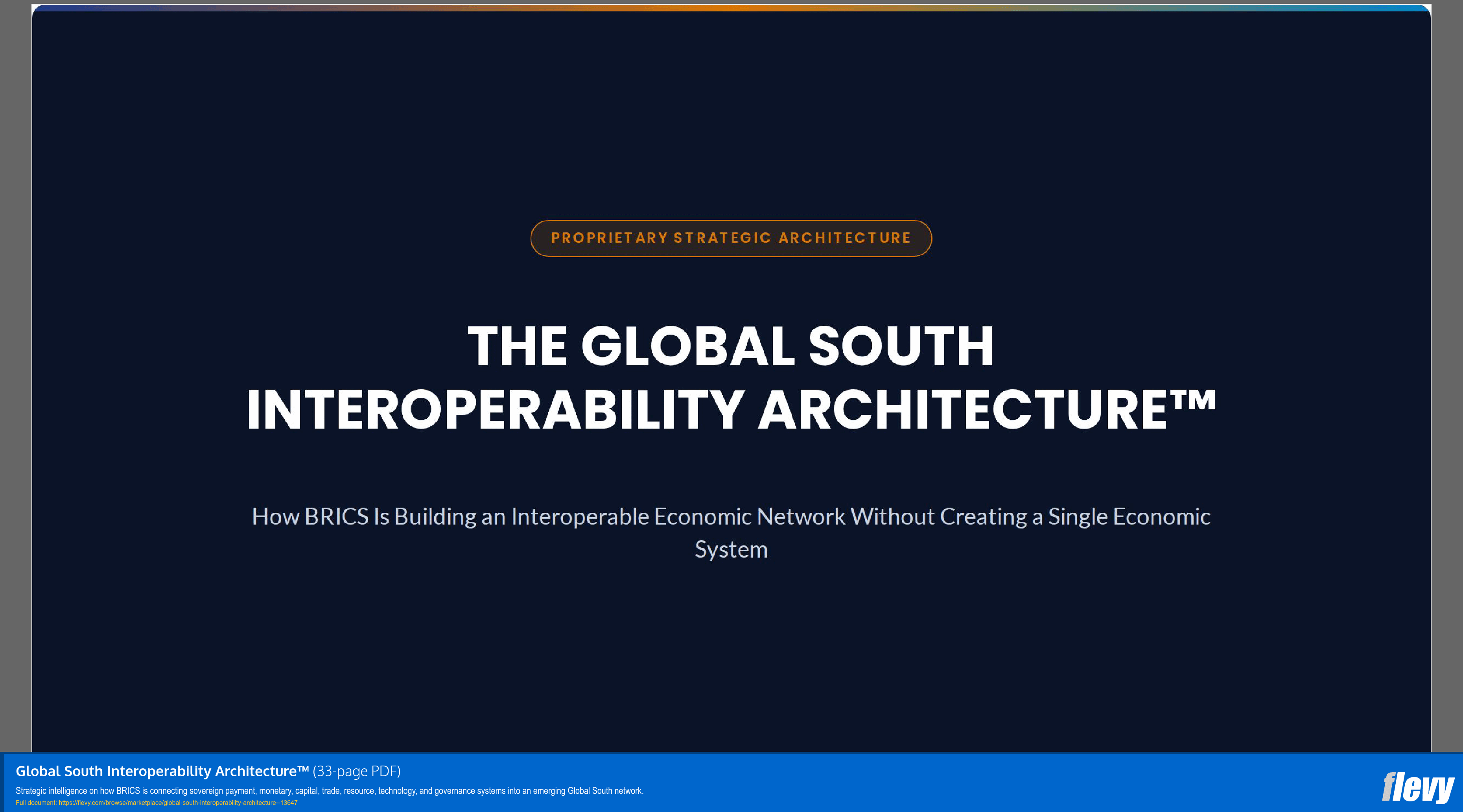Global South Interoperability Architecture™ (33-page PDF document) Preview Image