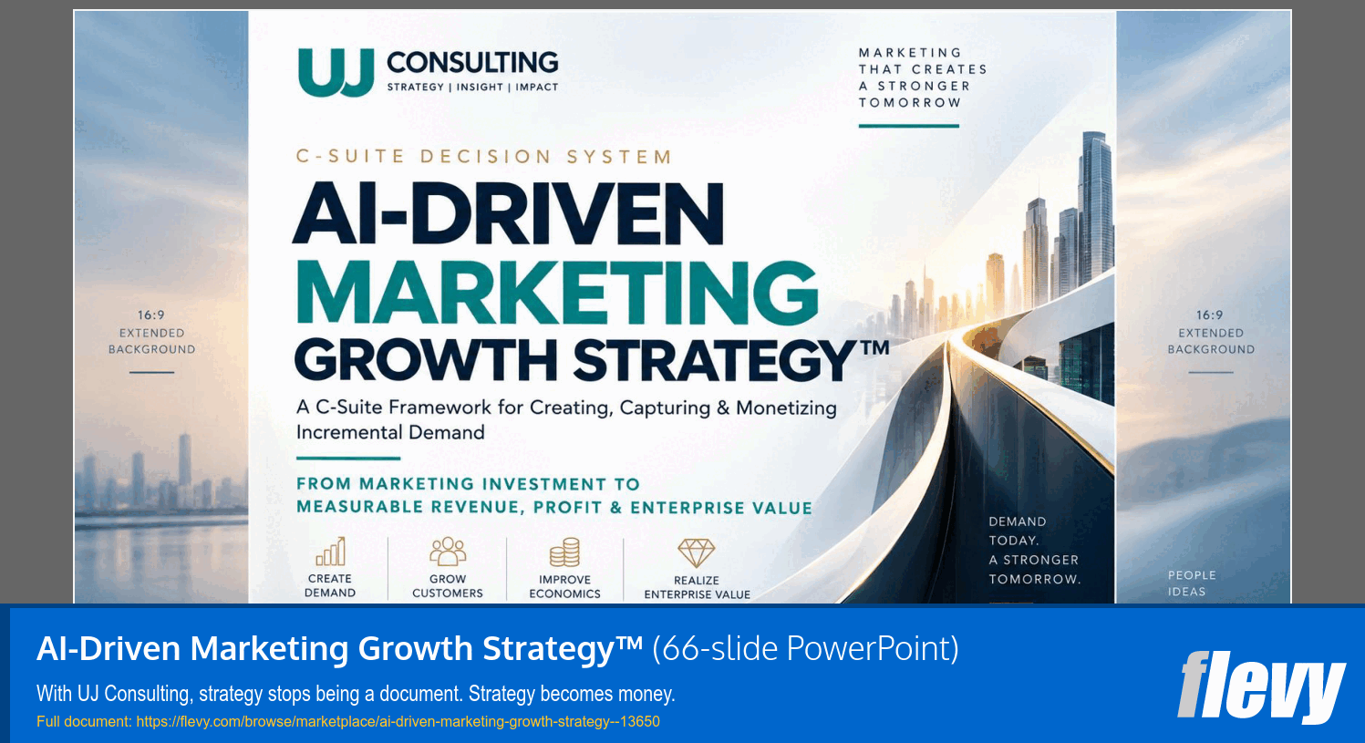 AI-Driven Marketing Growth Strategy™ (66-slide PPT PowerPoint presentation template (PPTX)) Preview Image