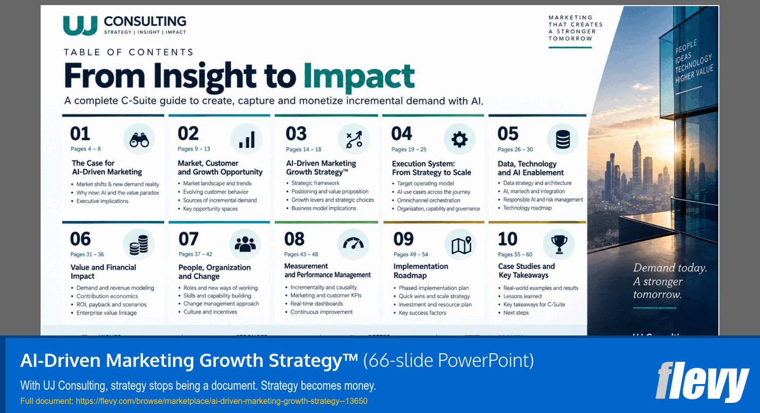 AI-Driven Marketing Growth Strategy™ (66-slide PPT PowerPoint presentation template (PPTX)) Preview Image