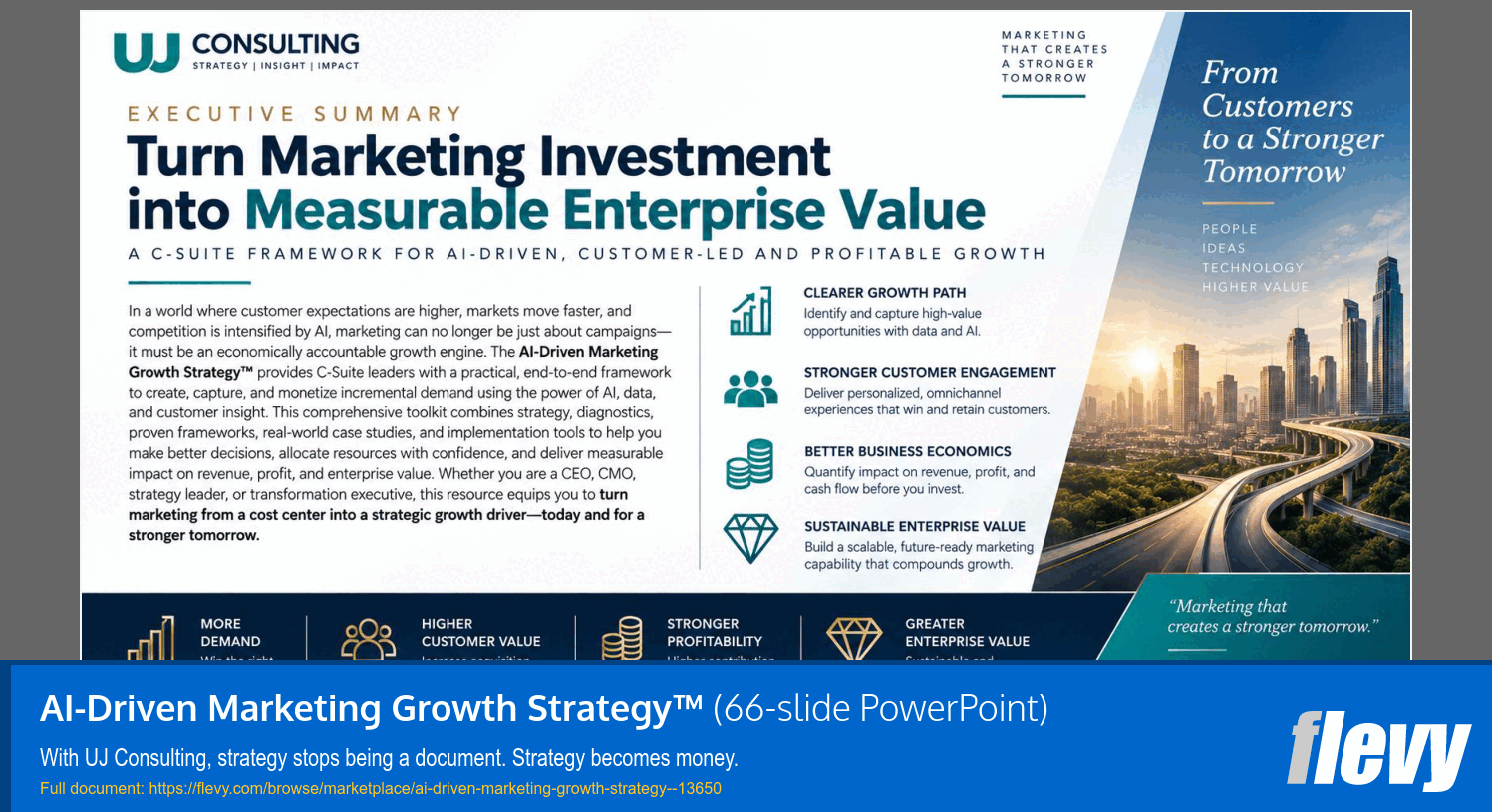 AI-Driven Marketing Growth Strategy™ (66-slide PPT PowerPoint presentation template (PPTX)) Preview Image