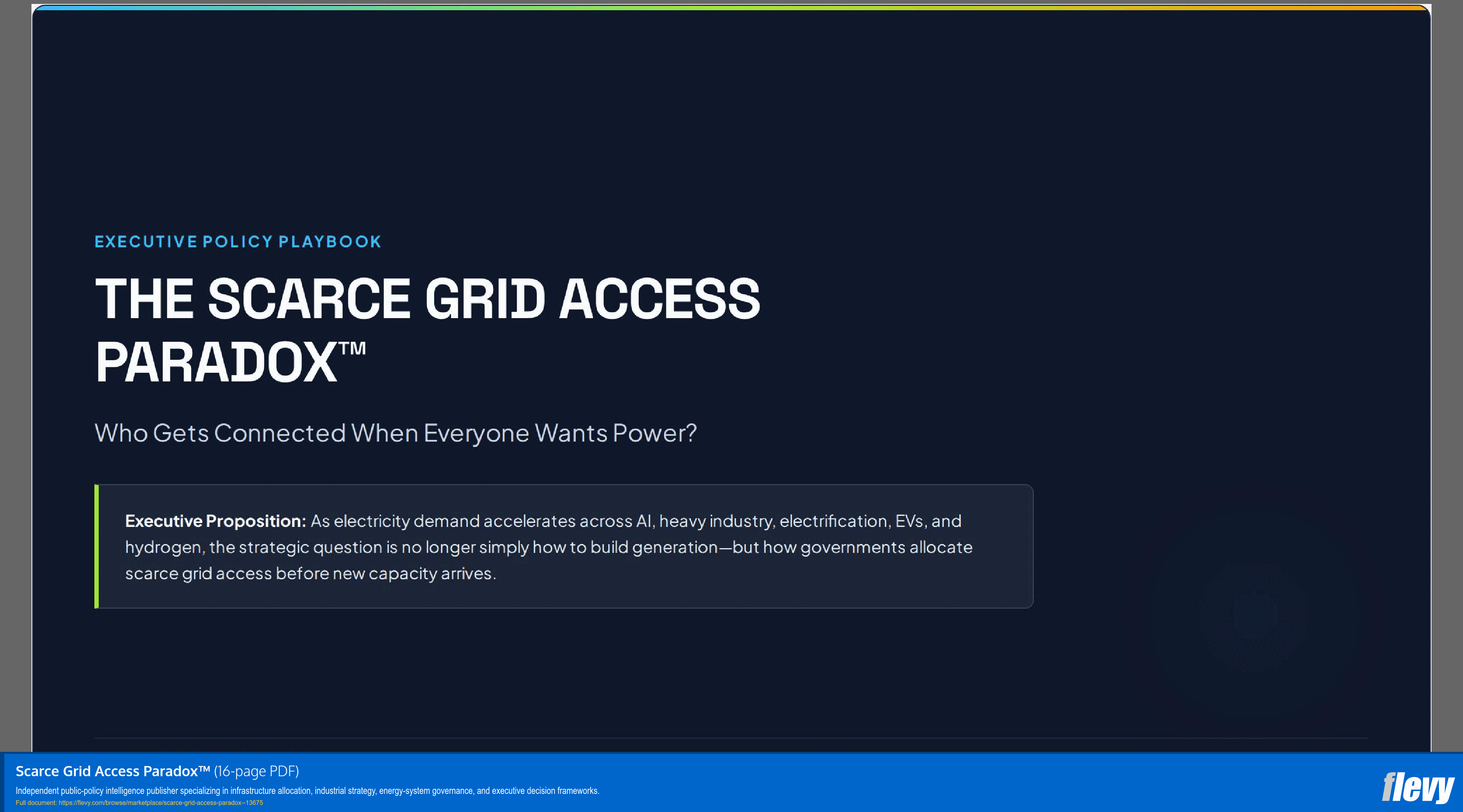 Scarce Grid Access Paradox™ (16-page PDF document) Preview Image