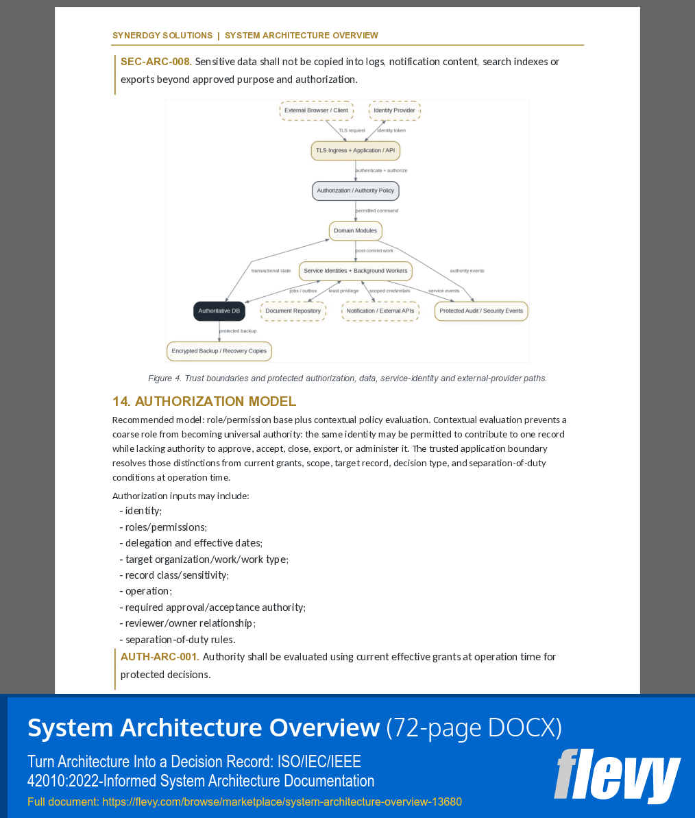 System Architecture Overview (72-page Word document) Preview Image