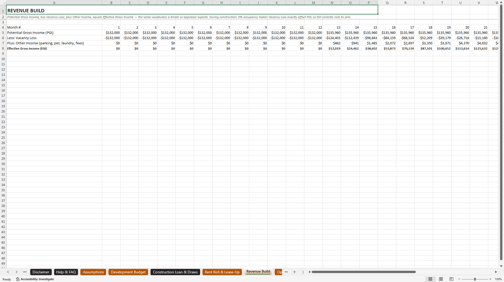 Real Estate Development Pro Forma (Excel template (XLSX)) Preview Image