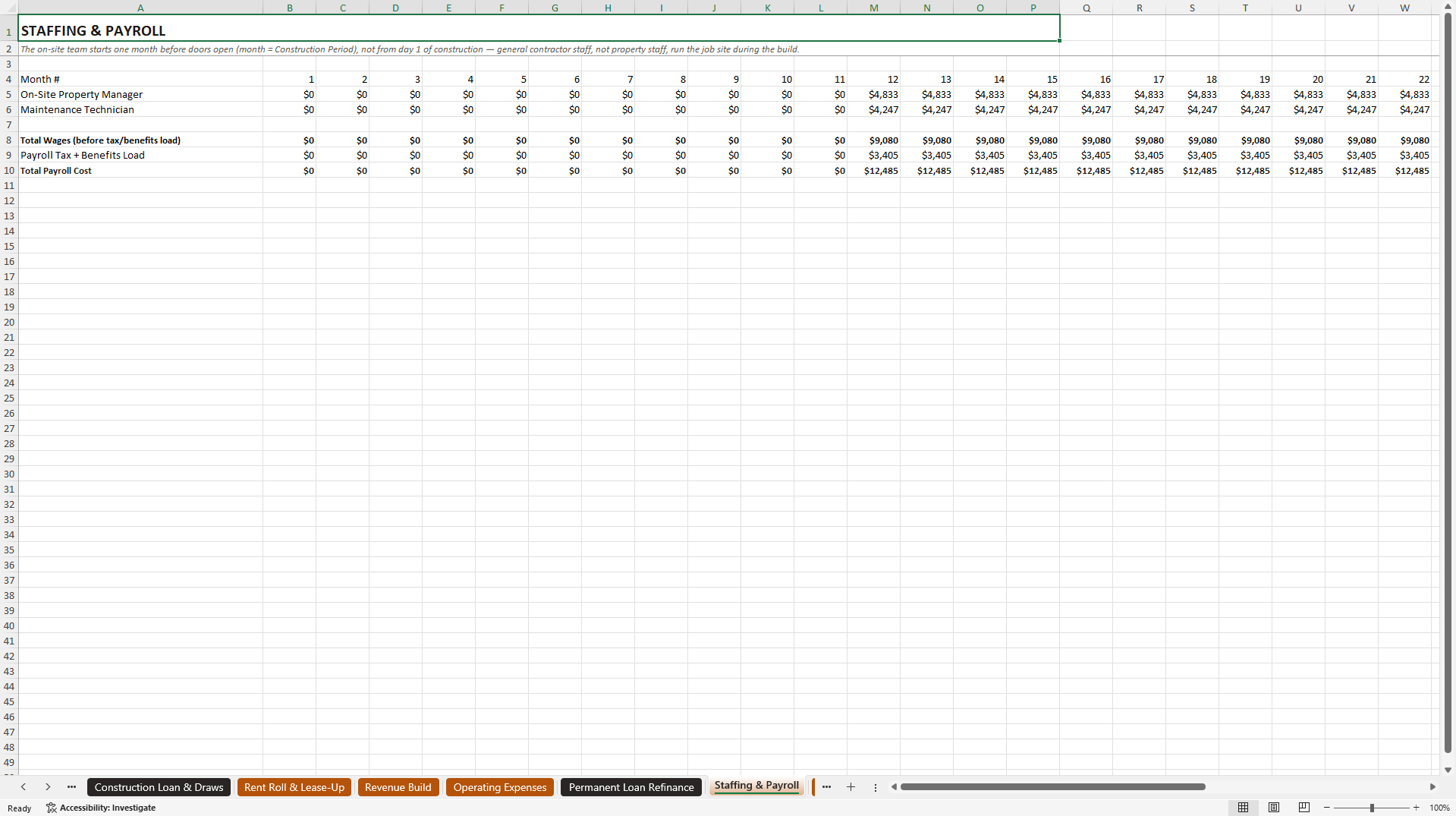 Real Estate Development Pro Forma (Excel template (XLSX)) Preview Image