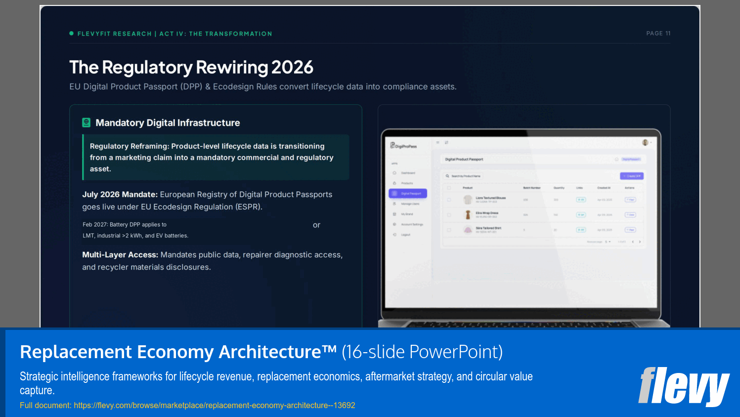 Replacement Economy Architecture™ (16-slide PPT PowerPoint presentation template (PPTX)) Preview Image