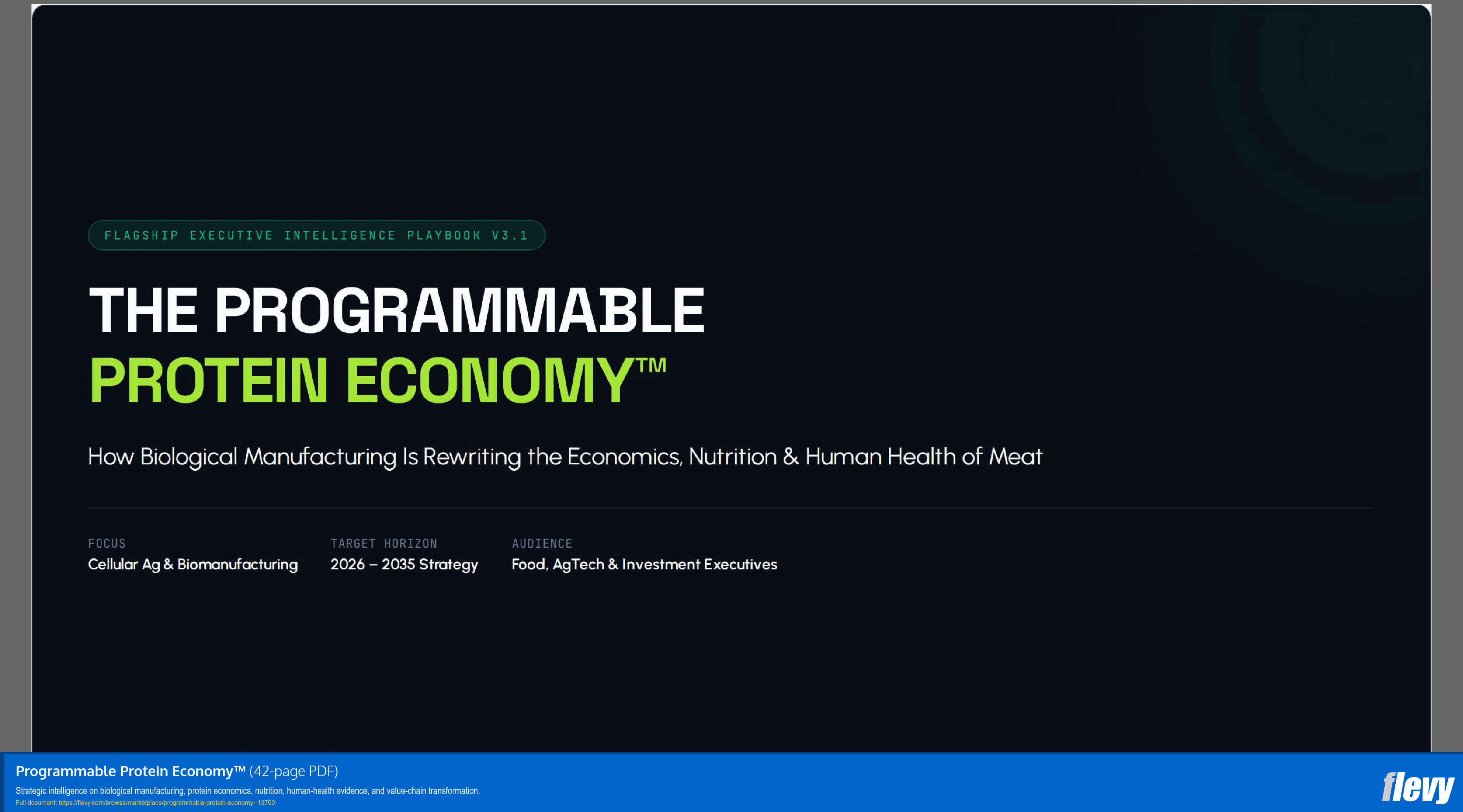 Programmable Protein Economy™ (42-page PDF document) Preview Image