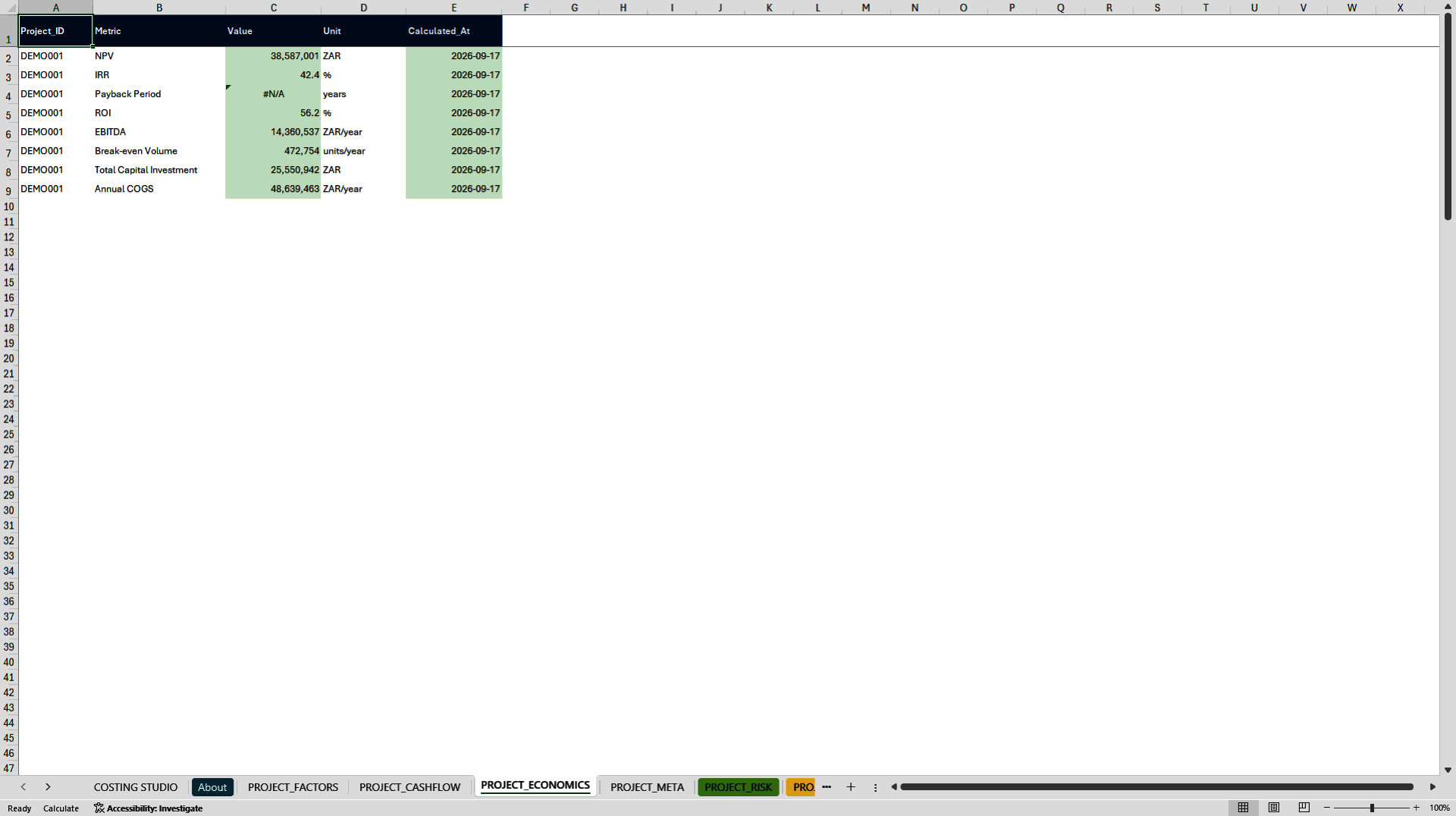 Monte Carlo Costing Studio (Excel template (XLSX)) Preview Image