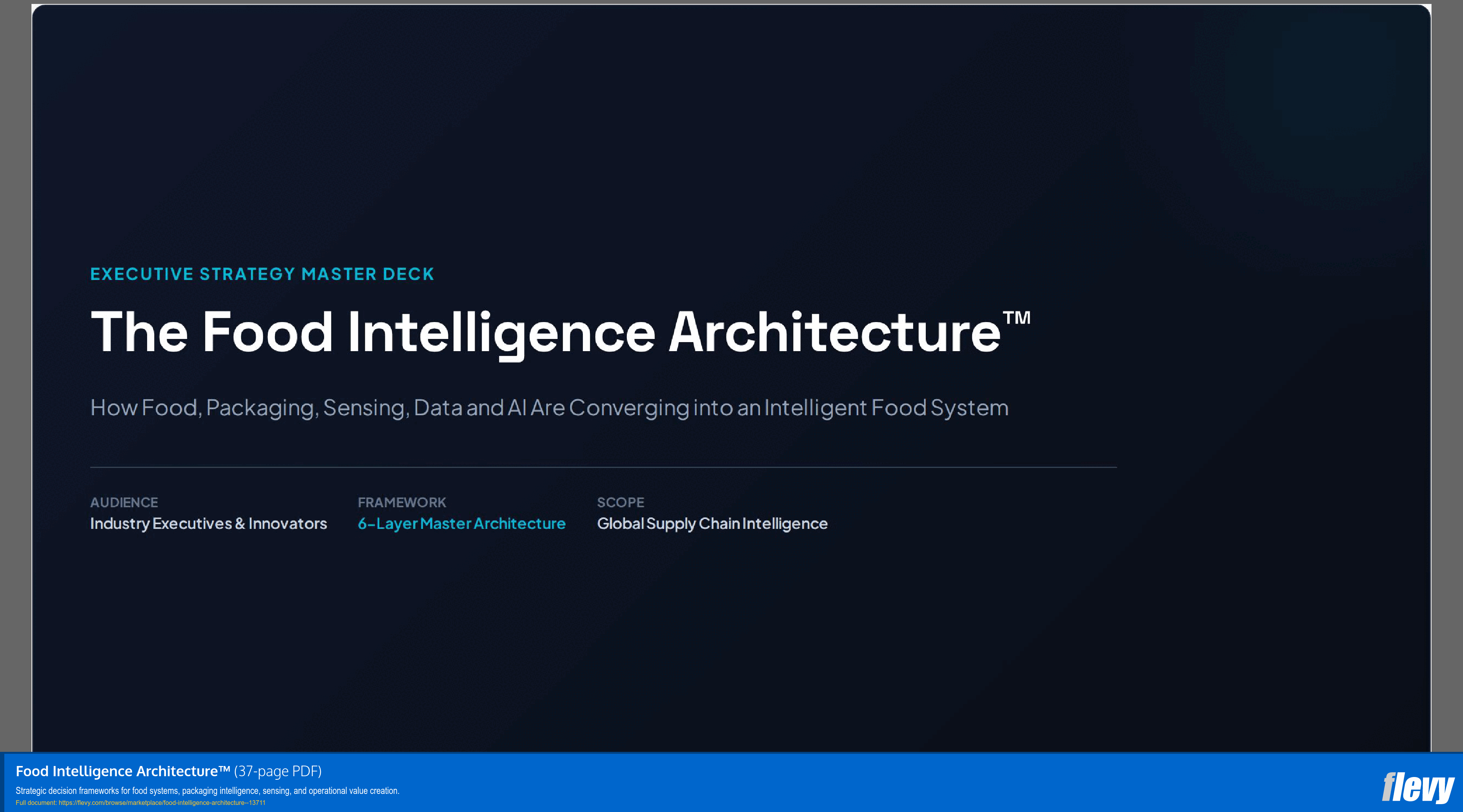 Food Intelligence Architecture™ (37-page PDF document) Preview Image