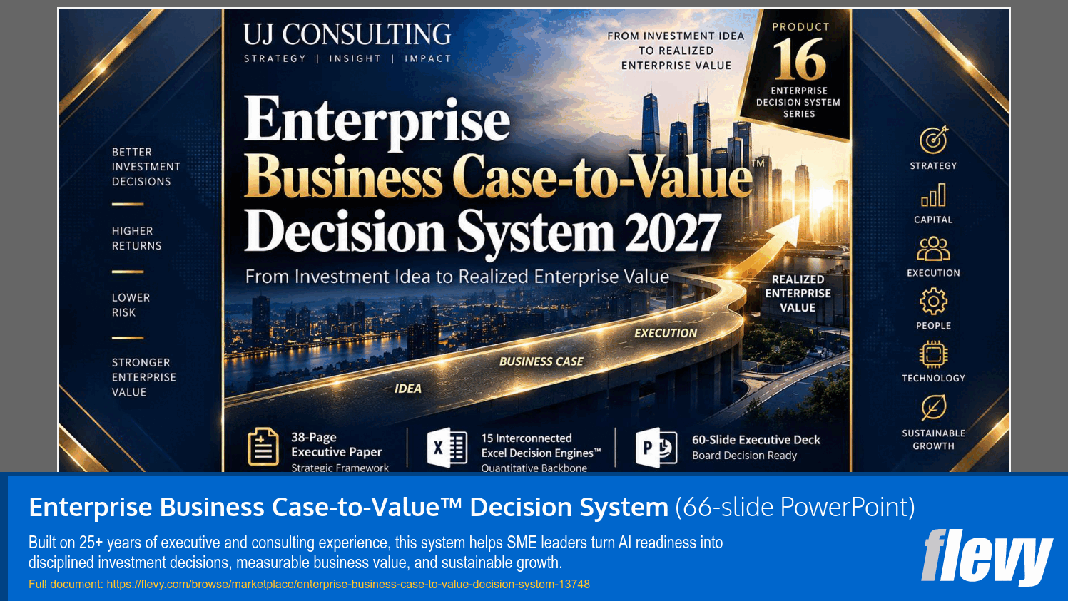 Enterprise Business Case-to-Value™ Decision System (66-slide PPT PowerPoint presentation template (PPTX)) Preview Image