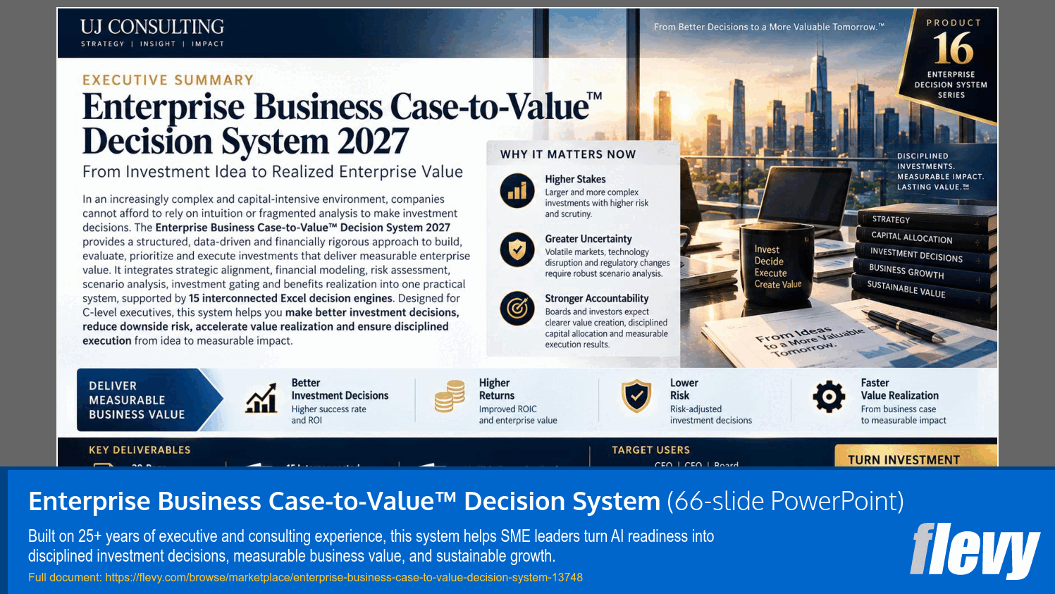 Enterprise Business Case-to-Value™ Decision System (66-slide PPT PowerPoint presentation template (PPTX)) Preview Image