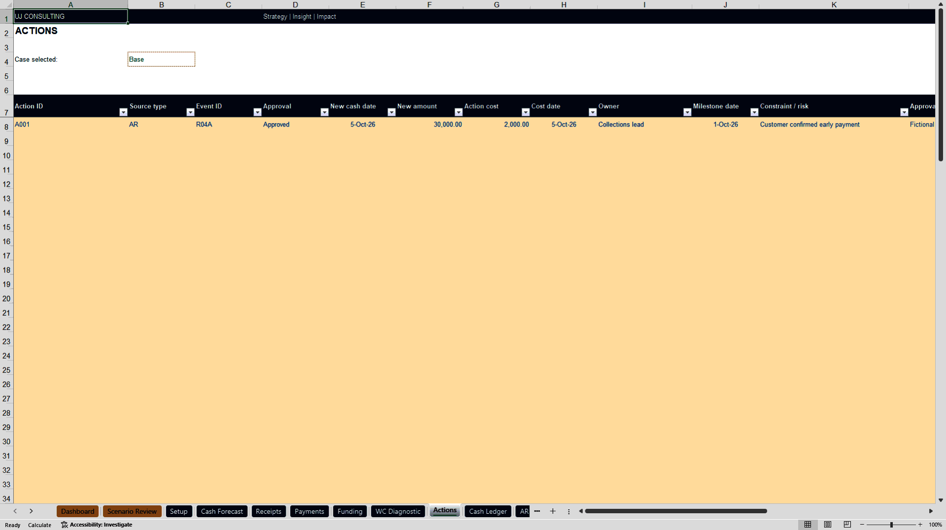 90-Day Cash Flow & Working Capital Decision Toolkit™ (Excel template (XLSX)) Preview Image