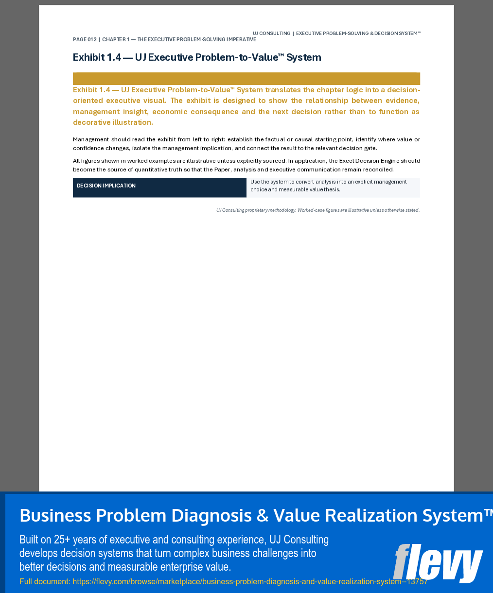 Business Problem Diagnosis & Value Realization System™ (211-page Word document) Preview Image