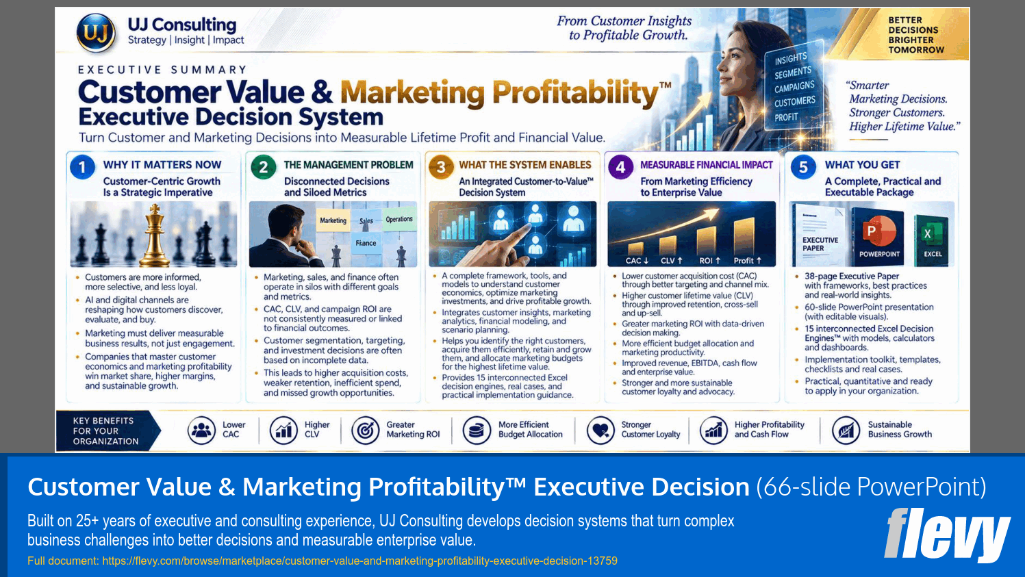 Customer Value & Marketing Profitability Decision System (66-slide PPT PowerPoint presentation template (PPTX)) Preview Image