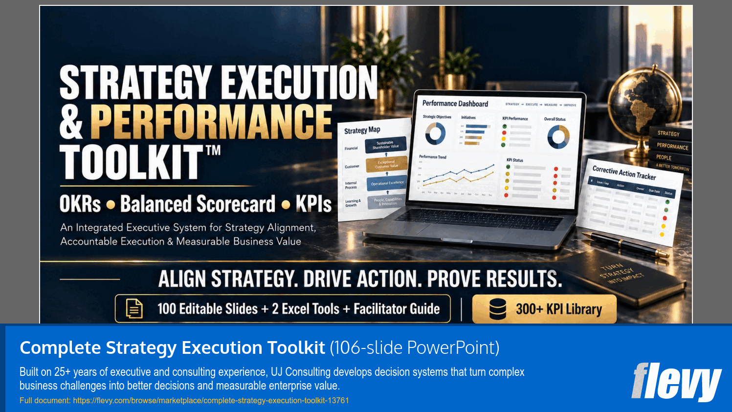 Complete Strategy Execution Toolkit (106-slide PPT PowerPoint presentation template (PPTX)) Preview Image