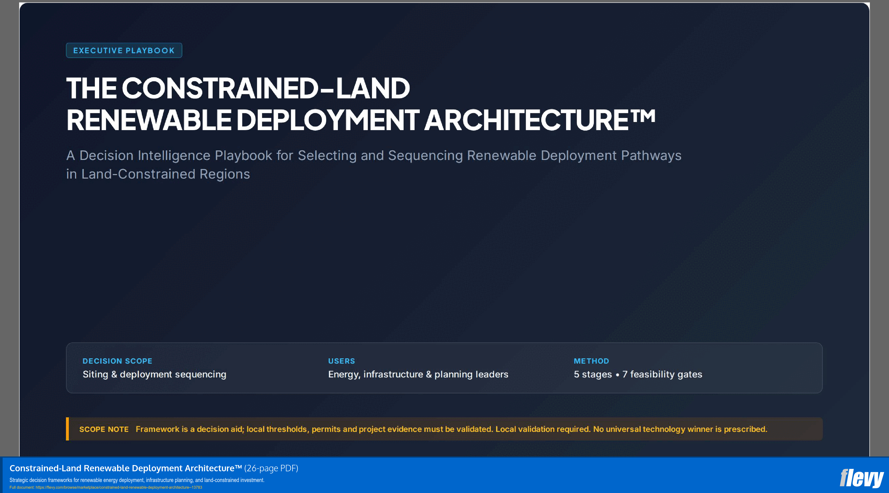 Constrained-Land Renewable Deployment Architecture™ (26-page PDF document) Preview Image