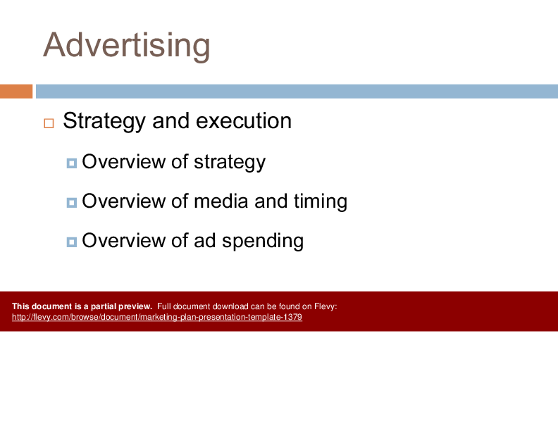 This is a partial preview of Marketing Plan Presentation (17-slide PowerPoint presentation (PPT)). Full document is 17 slides. 