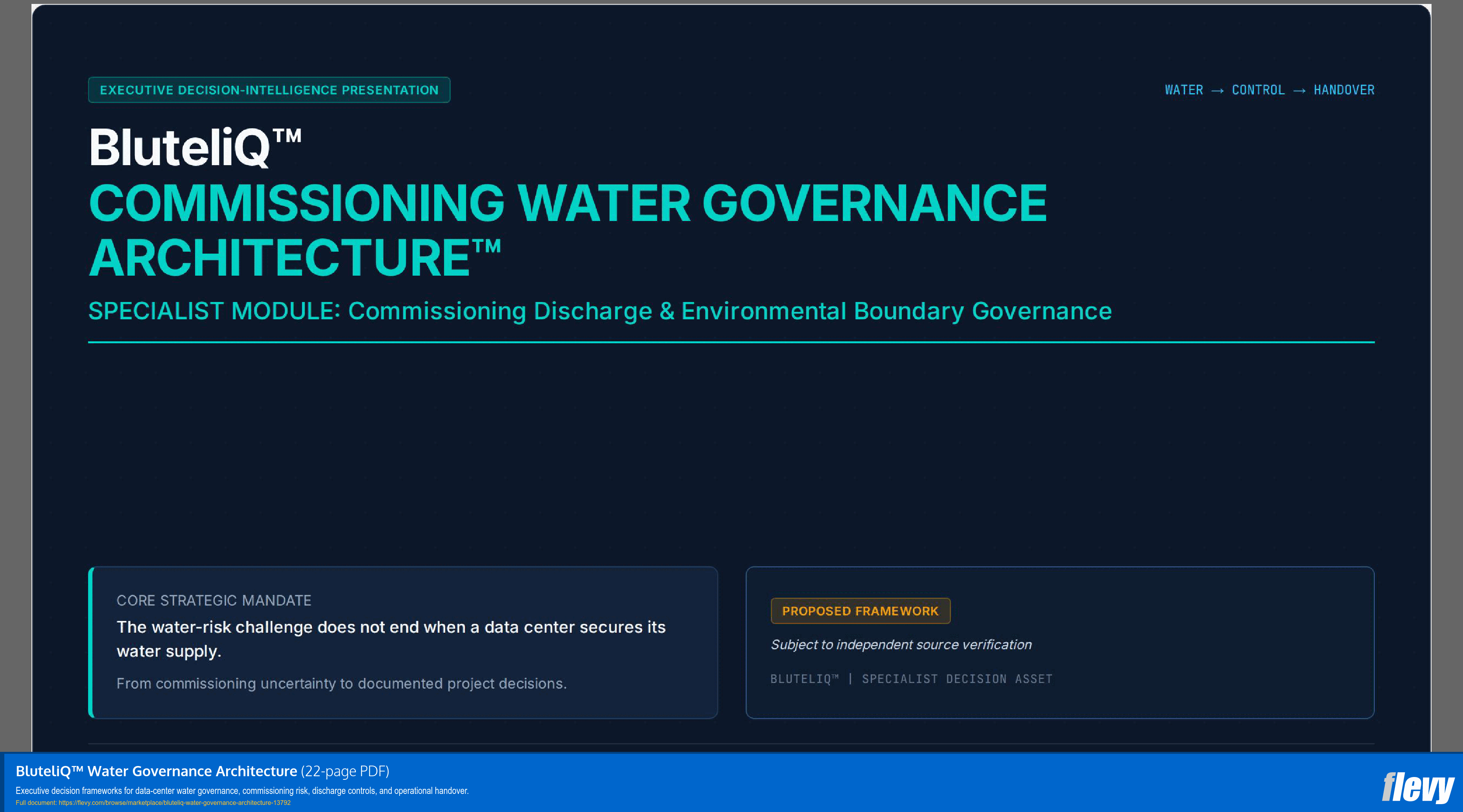 BluteliQ™ Water Governance Architecture (22-page PDF document) Preview Image
