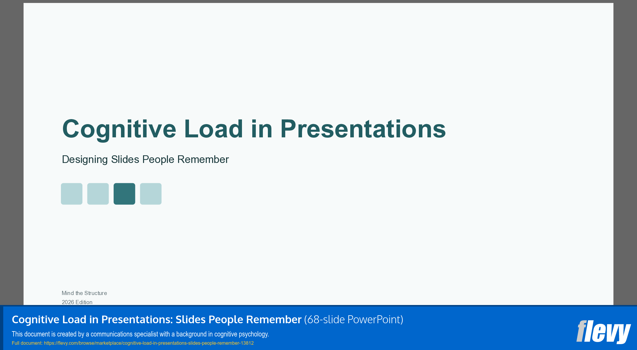 Cognitive Load in Presentations: Slides People Remember (68-slide PPT PowerPoint presentation template (PPTX)) Preview Image