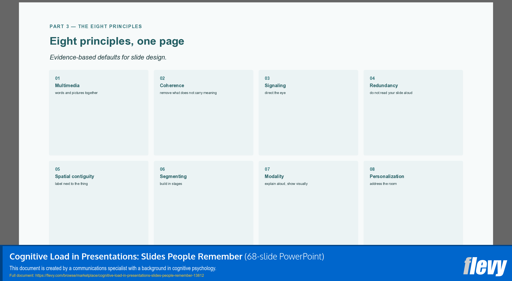 Cognitive Load in Presentations: Slides People Remember (68-slide PPT PowerPoint presentation template (PPTX)) Preview Image