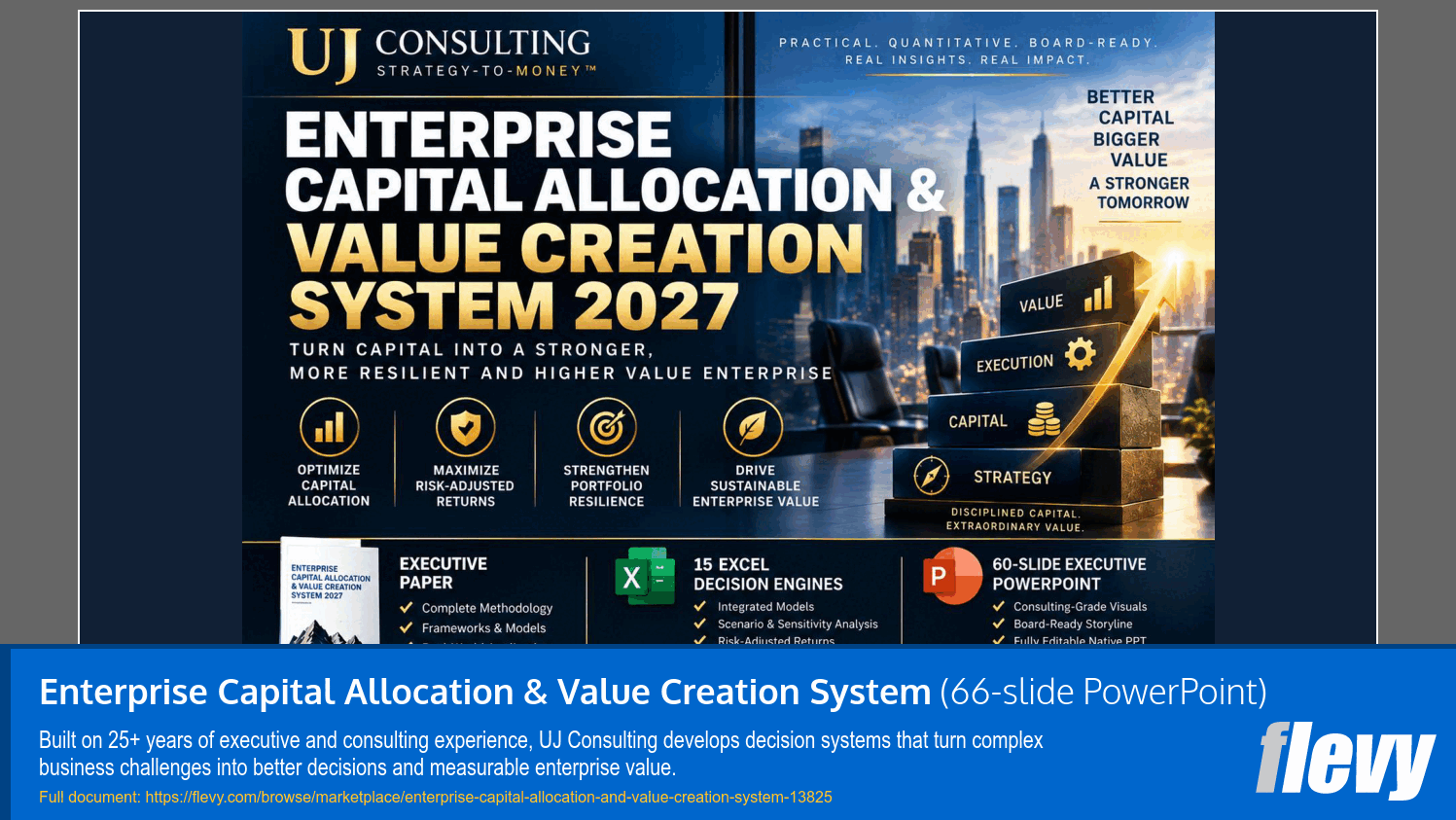 Enterprise Capital Allocation & Value Creation System (66-slide PPT PowerPoint presentation template (PPTX)) Preview Image
