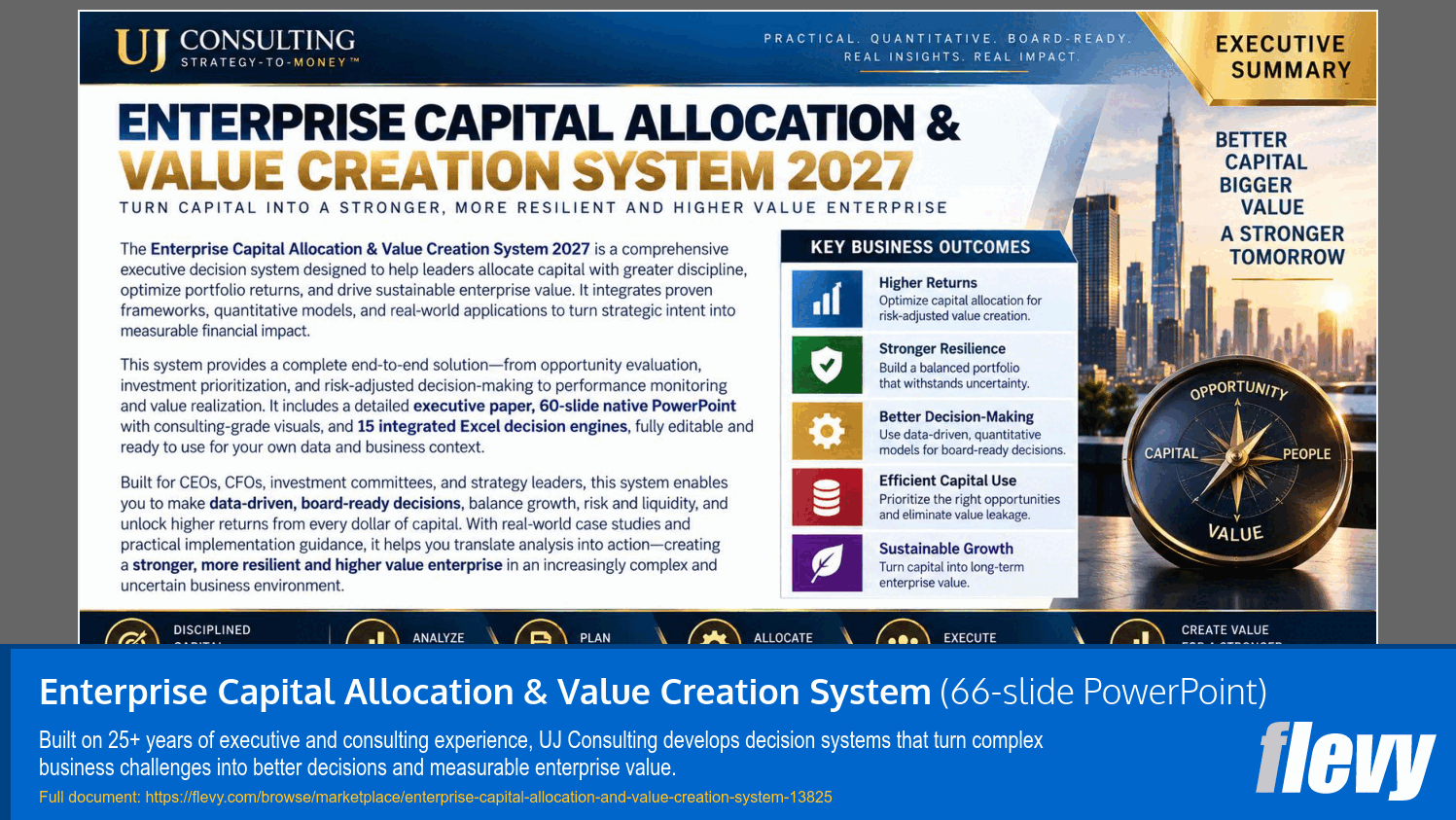 Enterprise Capital Allocation & Value Creation System (66-slide PPT PowerPoint presentation template (PPTX)) Preview Image