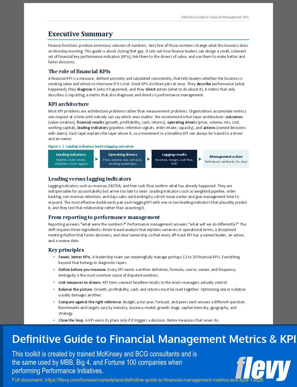 Definitive Guide to Financial Management Metrics & KPIs (39-page Word document) Preview Image