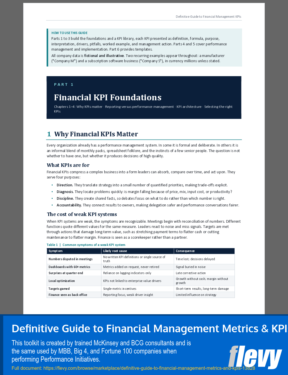 Definitive Guide to Financial Management Metrics & KPIs (39-page Word document) Preview Image