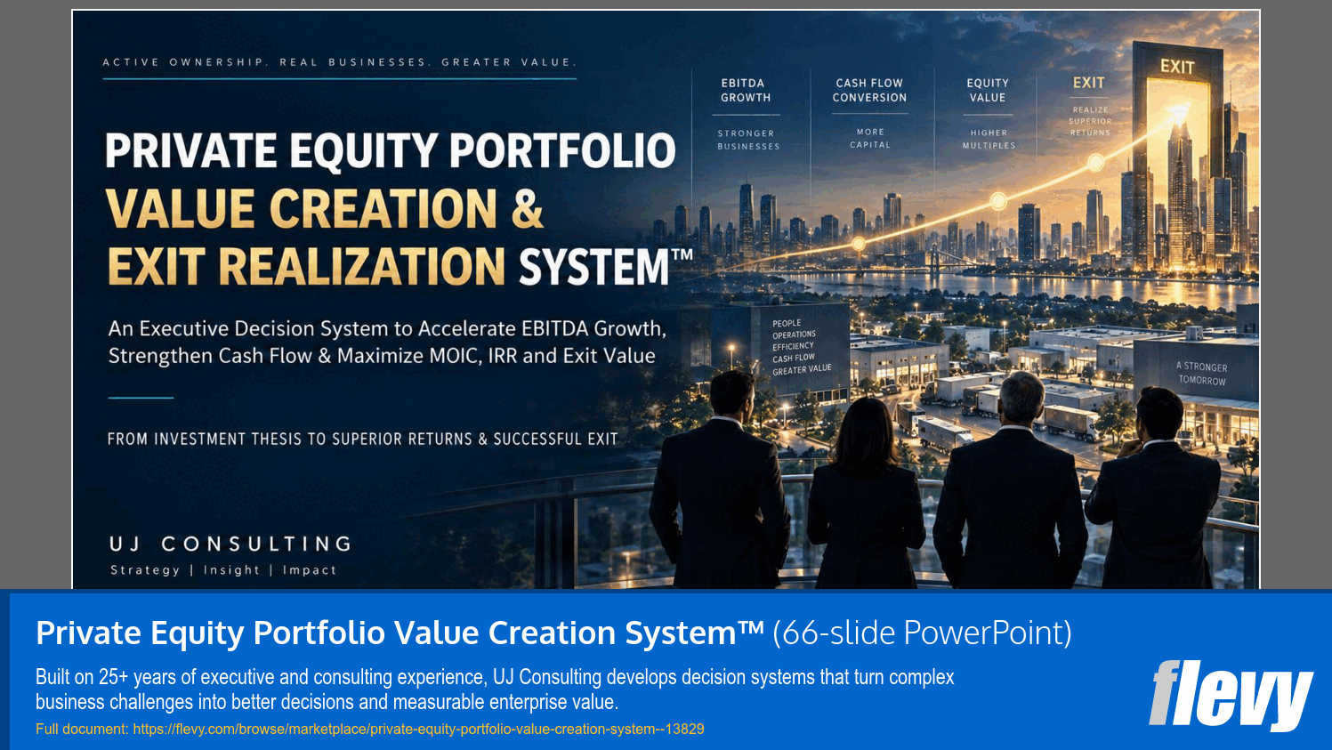 Private Equity Portfolio Value Creation System™ (66-slide PPT PowerPoint presentation template (PPTX)) Preview Image