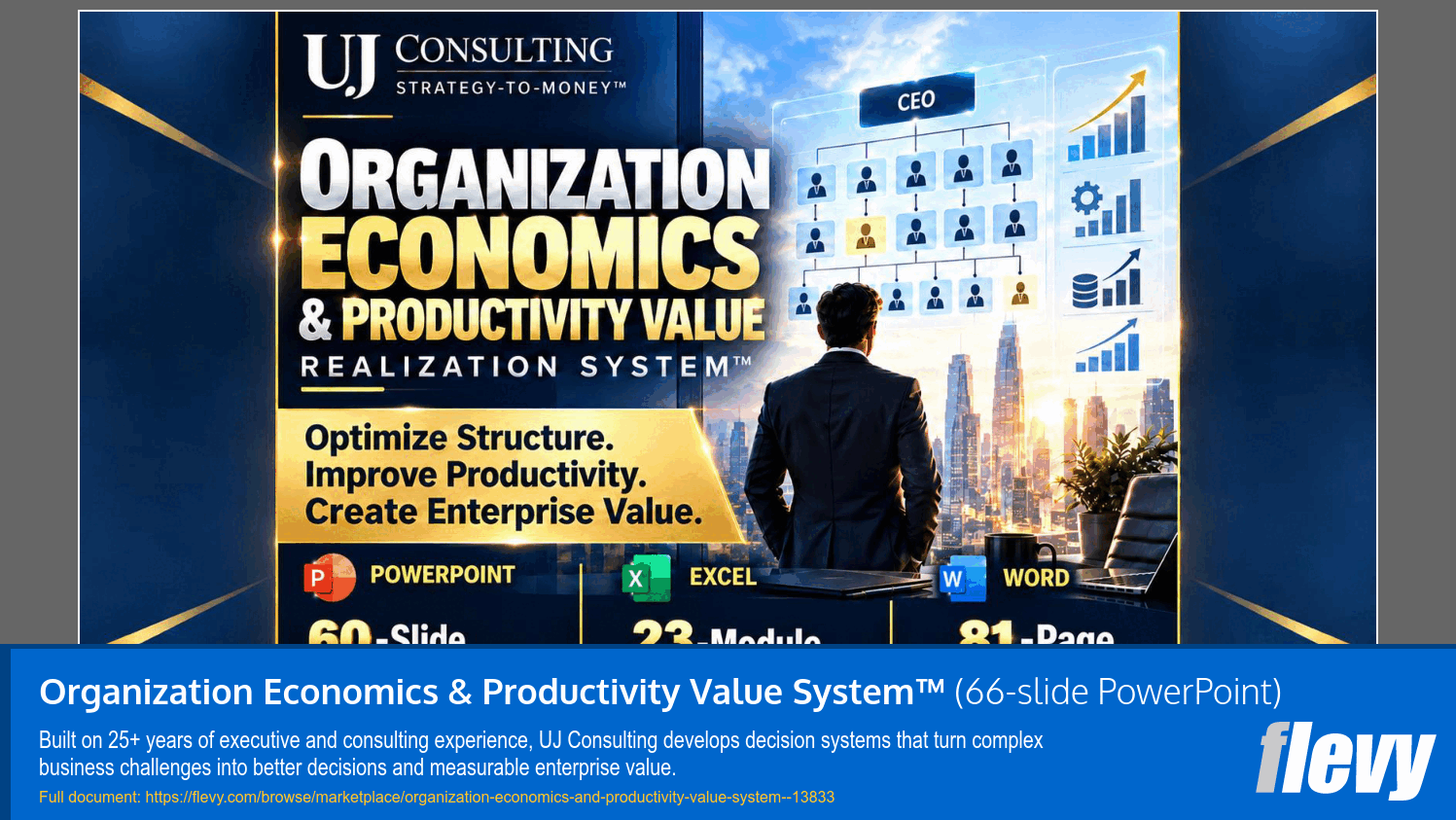 Organization Economics & Productivity Value System™ (66-slide PPT PowerPoint presentation template (PPTX)) Preview Image