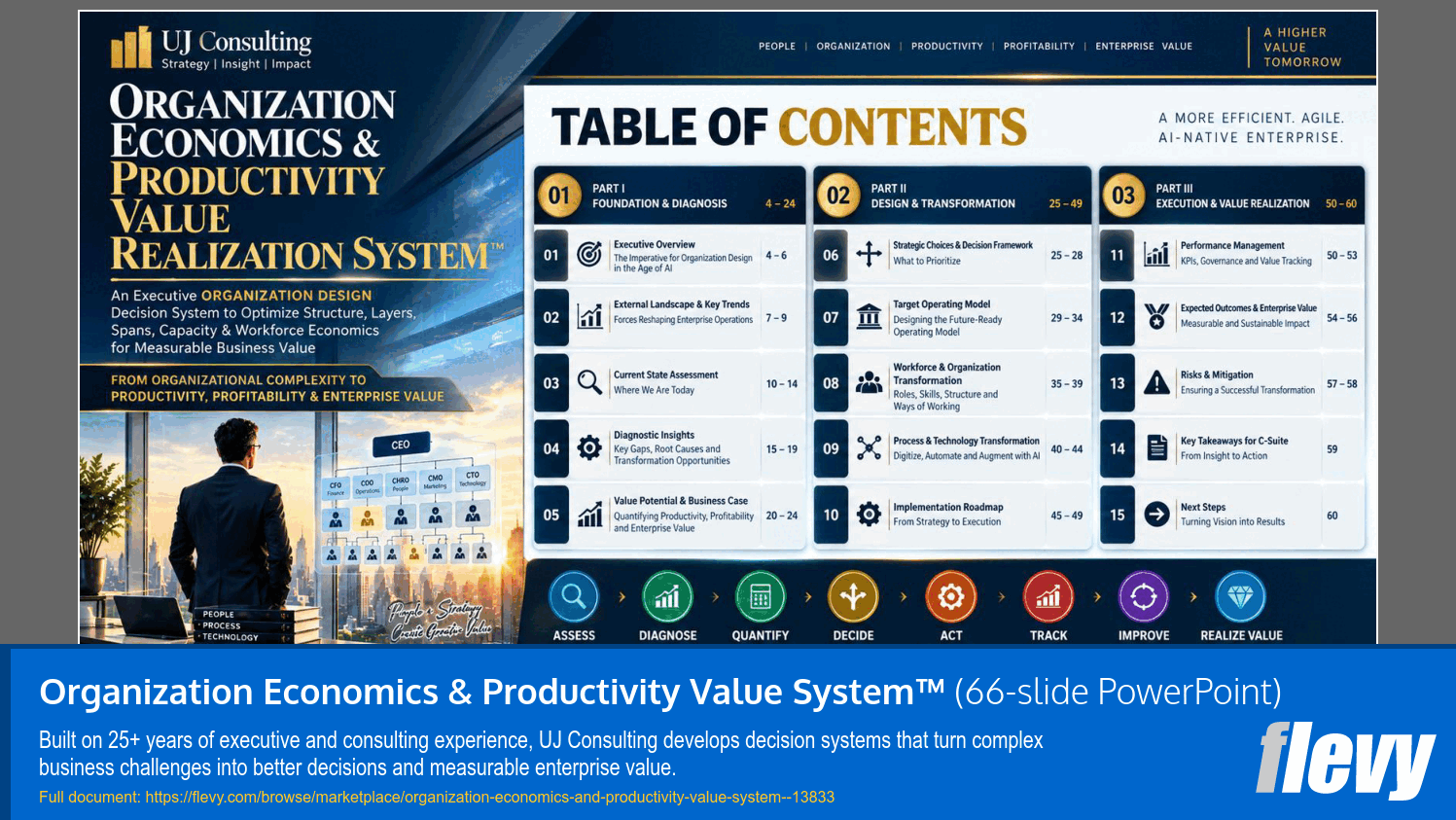 Organization Economics & Productivity Value System™ (66-slide PPT PowerPoint presentation template (PPTX)) Preview Image