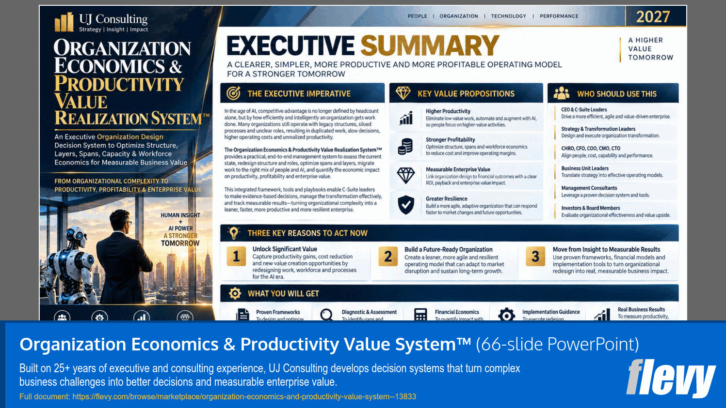 Organization Economics & Productivity Value System™ (66-slide PPT PowerPoint presentation template (PPTX)) Preview Image