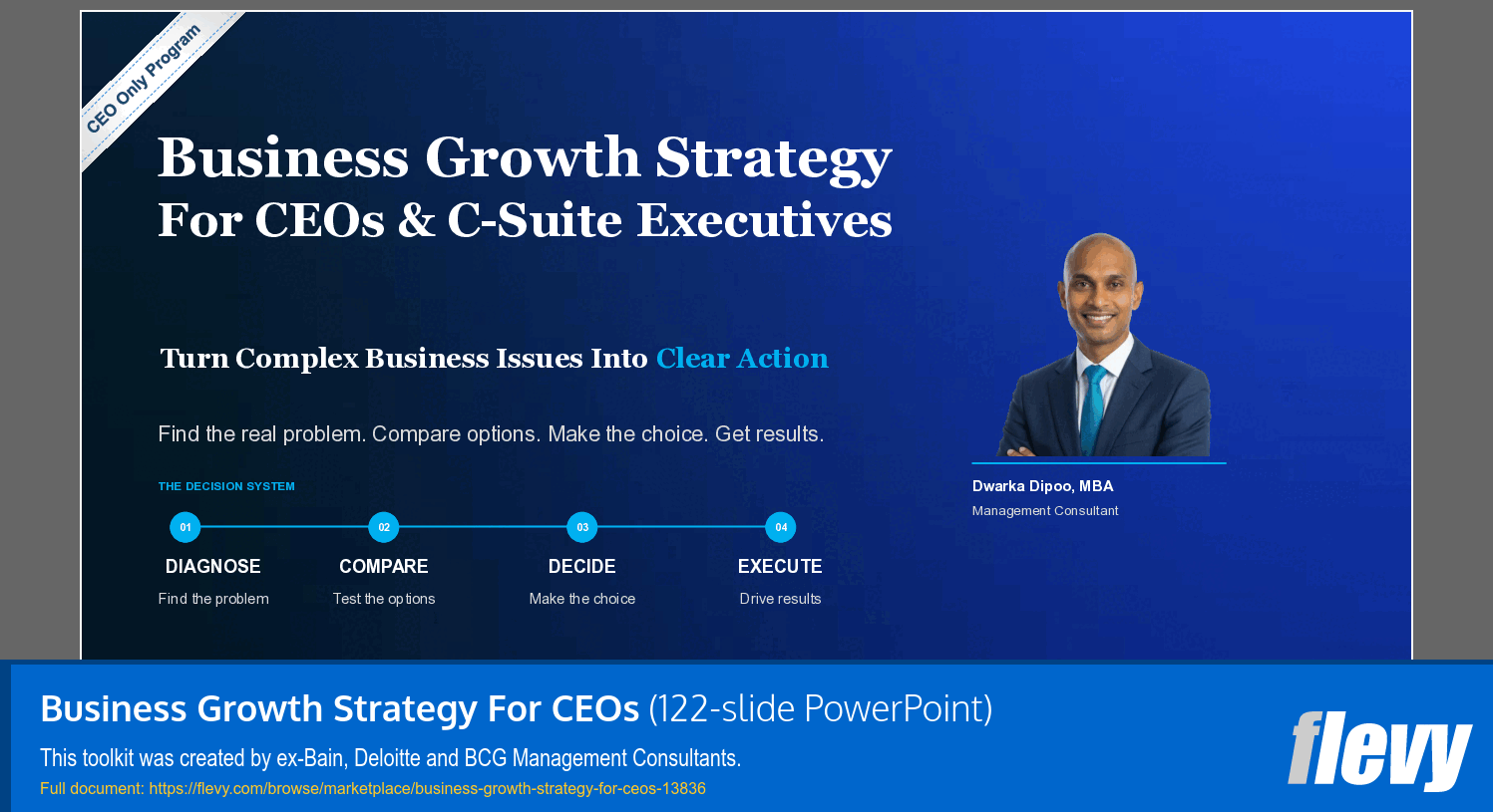 Business Growth Strategy For CEOs (122-slide PPT PowerPoint presentation template (PPTX)) Preview Image