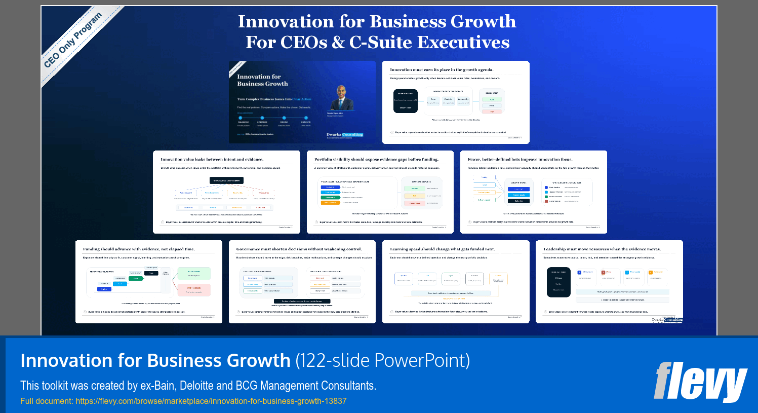 Innovation for Business Growth (122-slide PPT PowerPoint presentation template (PPTX)) Preview Image