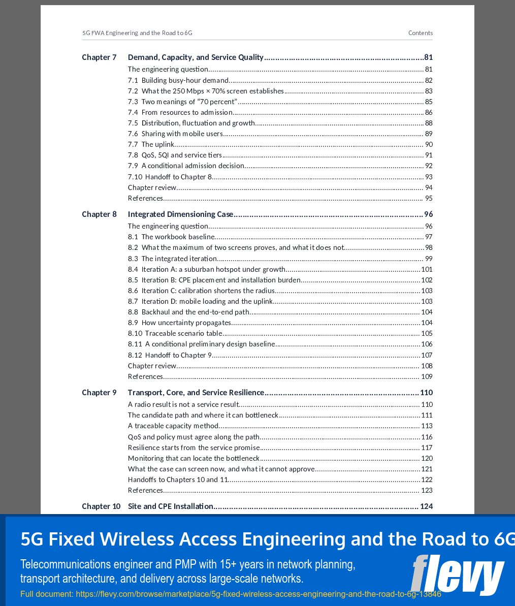 5G Fixed Wireless Access Engineering and the Road to 6G (237-page PDF document) Preview Image