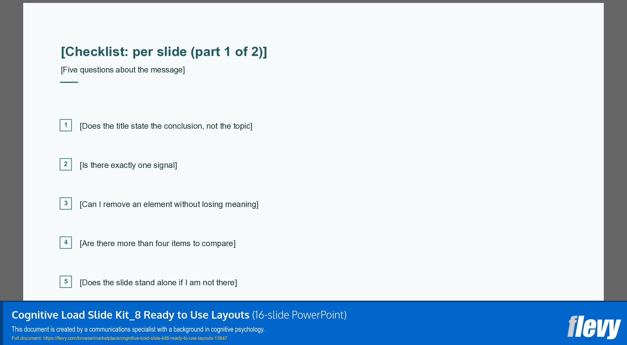 Cognitive Load Slide Kit_8 Ready to Use Layouts (16-slide PPT PowerPoint presentation template (PPTX)) Preview Image