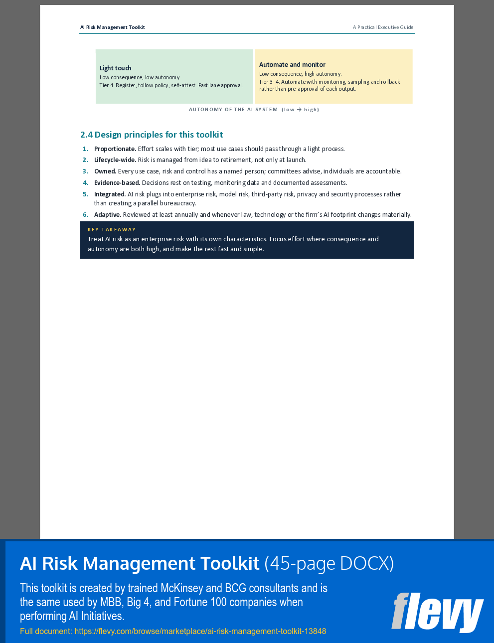 AI Risk Management Toolkit (45-page Word document) Preview Image